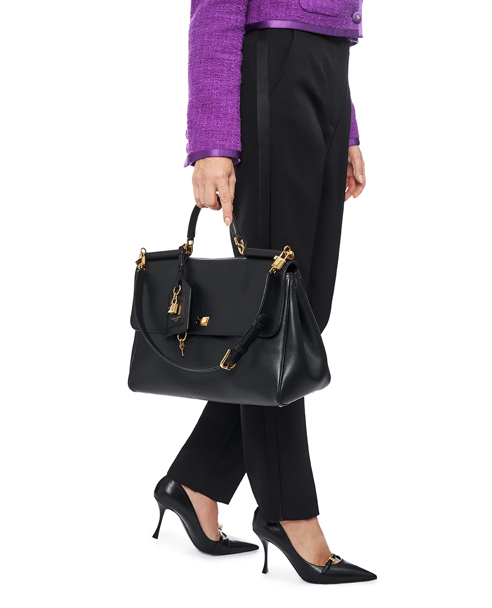 Сумка My Sicily из кожи Dolce&Gabbana BB7814-B7321, черный цвет • Купить в интернет-магазине Kameron