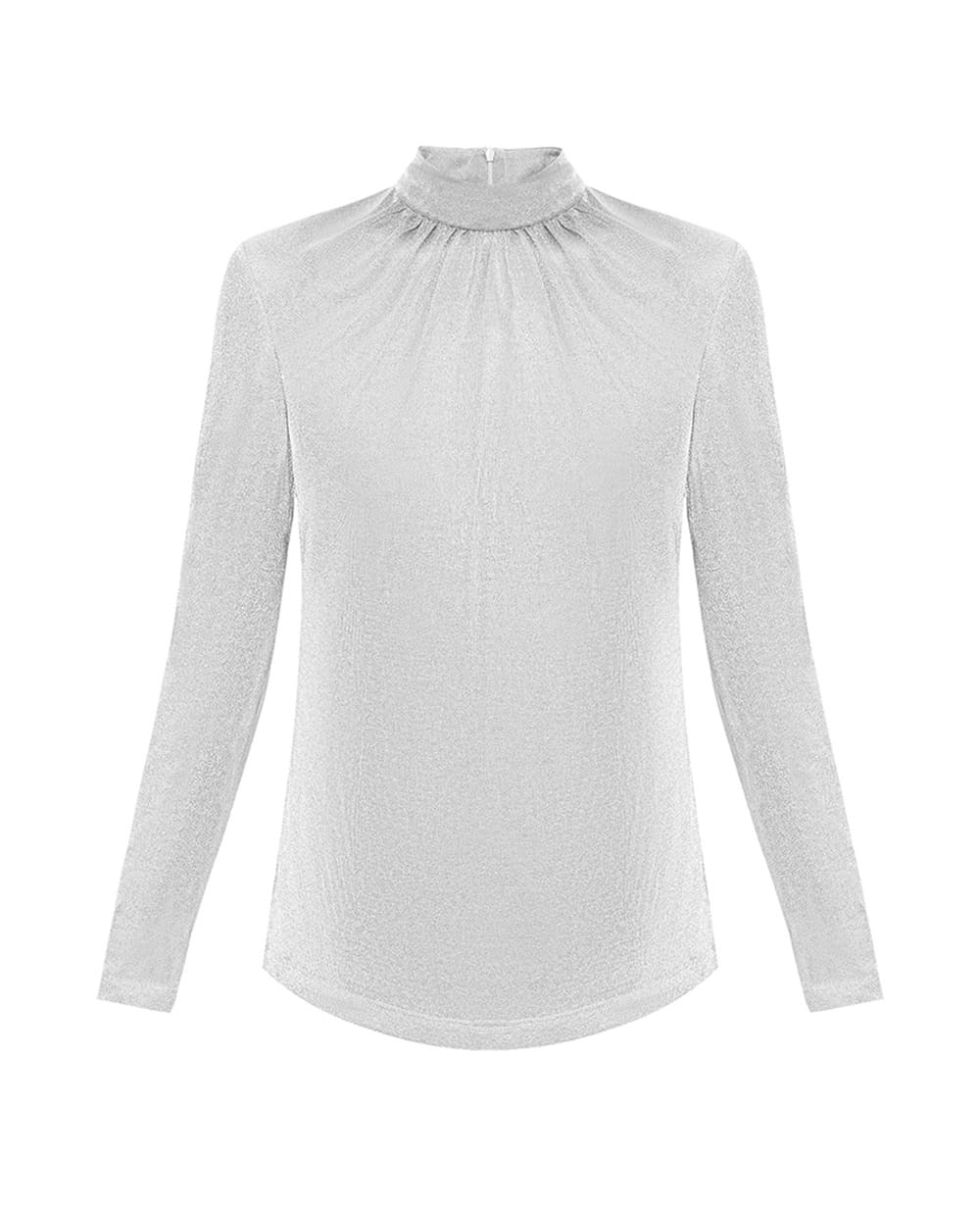 Топ из трикотажа ламе Dolce&Gabbana F7BD6T-HU7WC, серебряный цвет • Купить в интернет-магазине Kameron