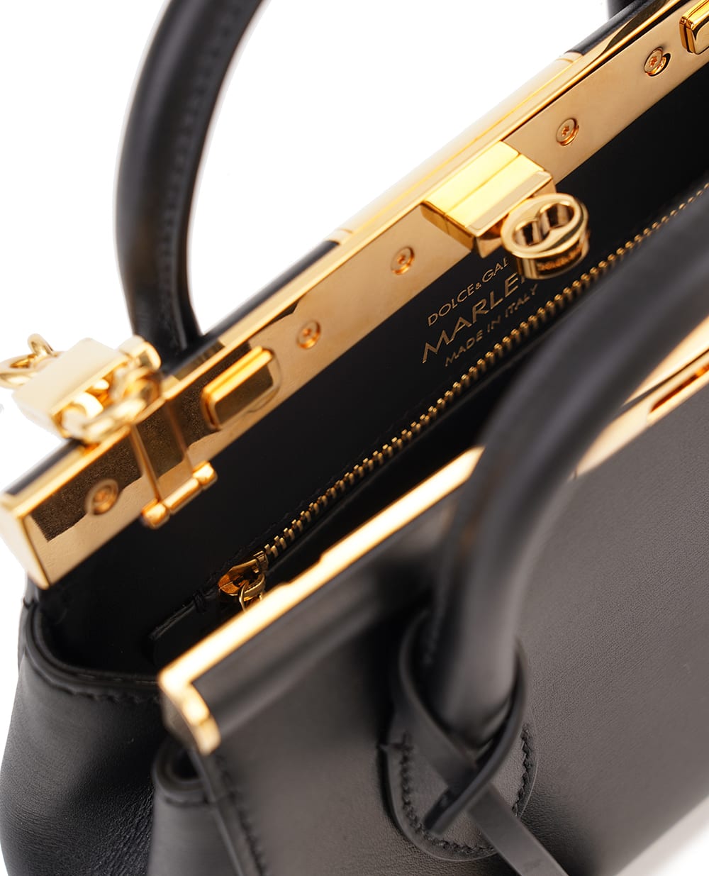 Кожаная сумка Marlene Mini Dolce&Gabbana BB7744-A3G19, черный цвет • Купить в интернет-магазине Kameron