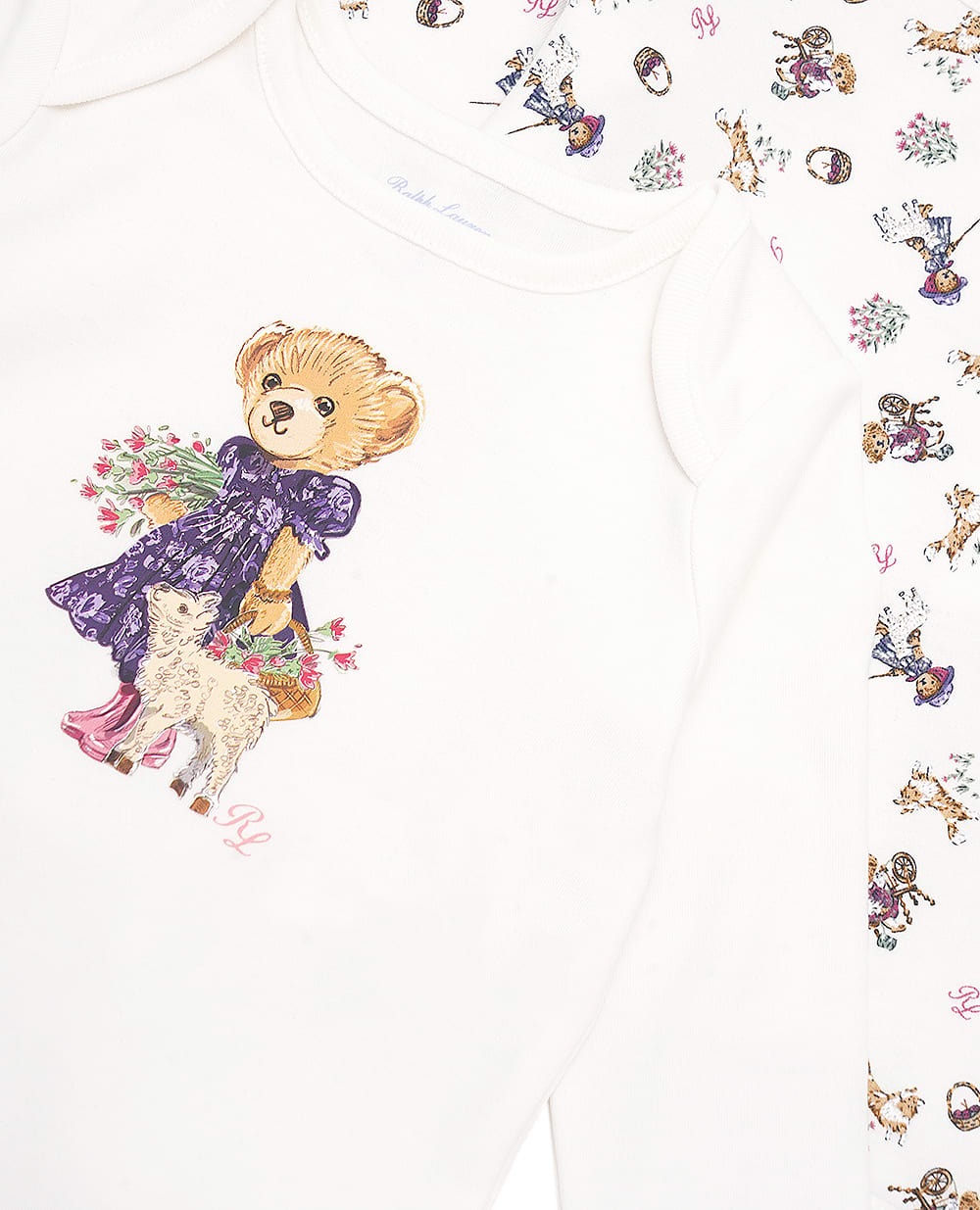 Детское боди Polo Bear (2 шт) Polo Ralph Lauren Kids 310952343001, разноцветный цвет • Купить в интернет-магазине Kameron