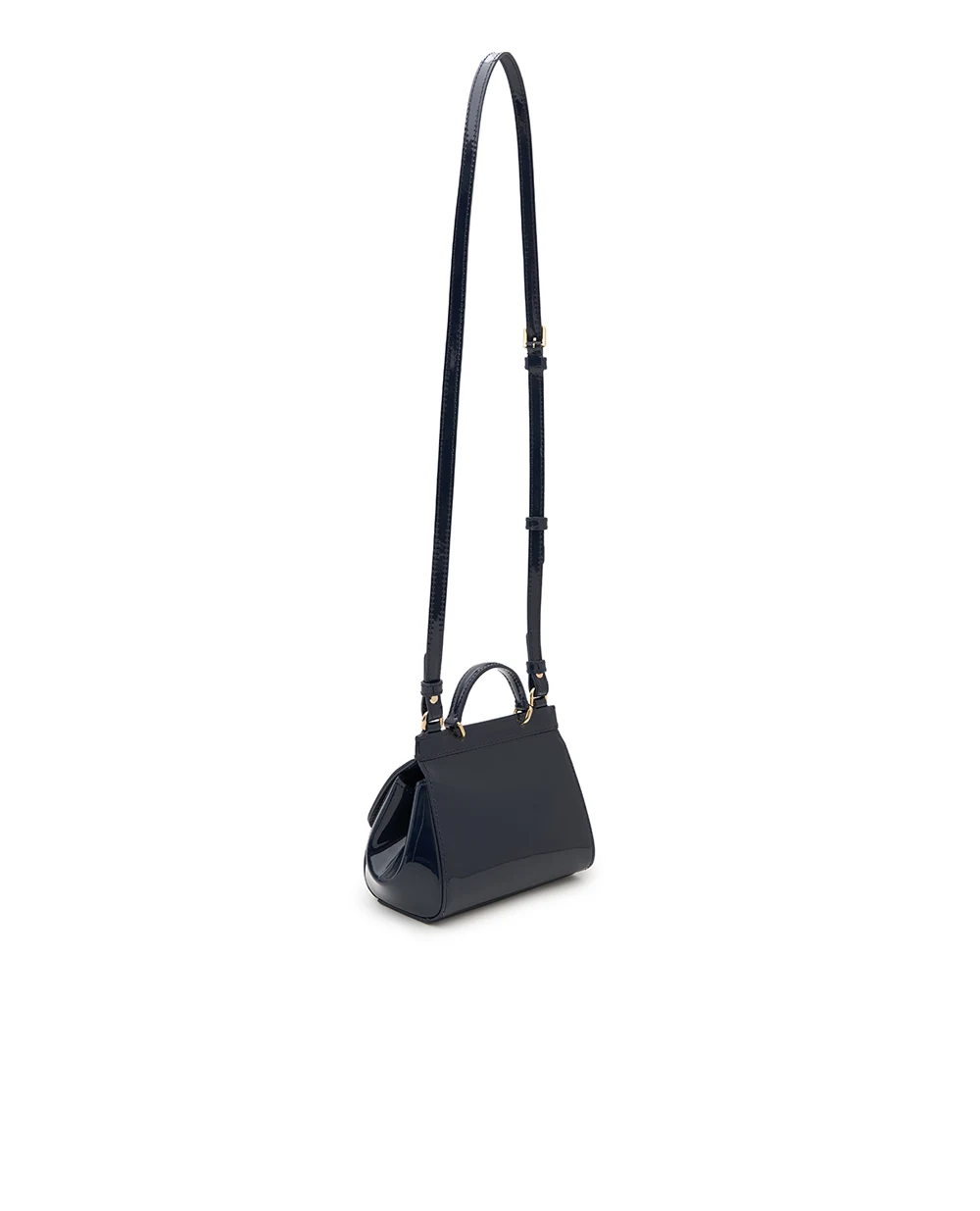 Детская кожаная лакированная сумка Sicily Mini Dolce&Gabbana EB0003-A1067, синий цвет • Купить в интернет-магазине Kameron
