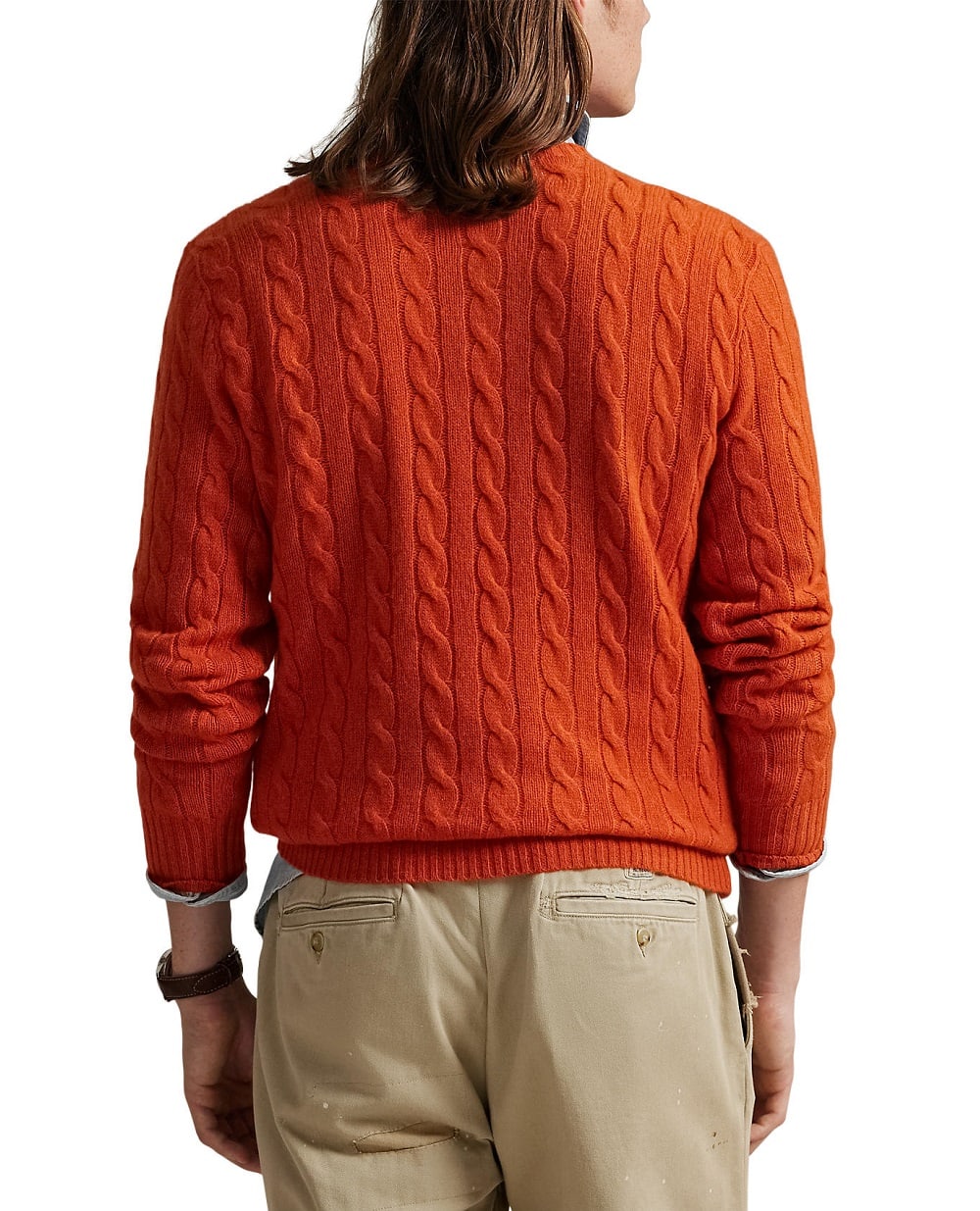 Свитер из шерсти и кашемира Polo Ralph Lauren 710876762031, оранжевый цвет • Купить в интернет-магазине Kameron