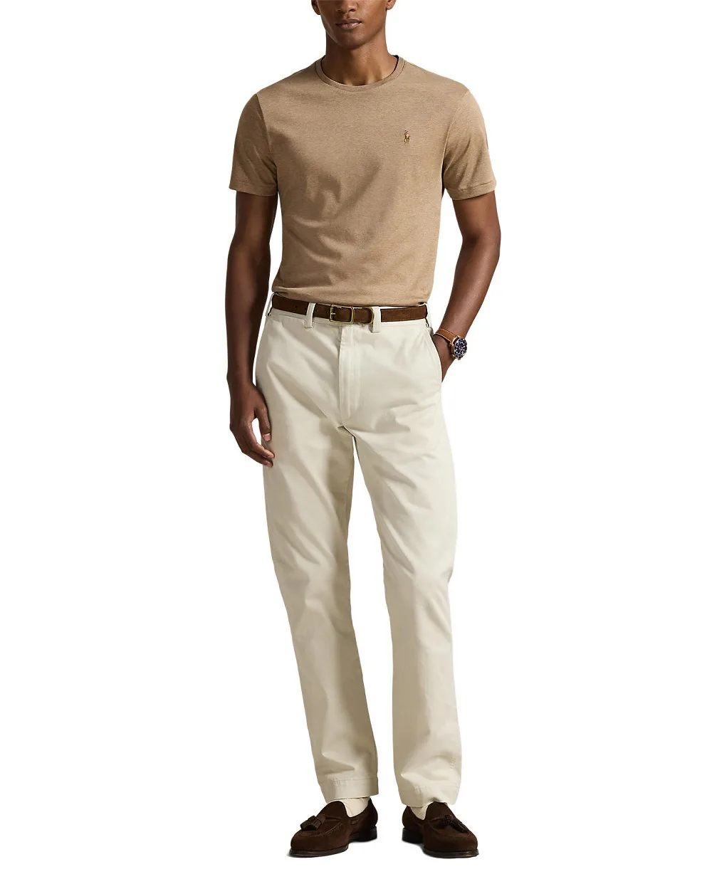 Футболка Polo Ralph Lauren 710740727103, темно-бежевого цвет • Купить в интернет-магазине Kameron