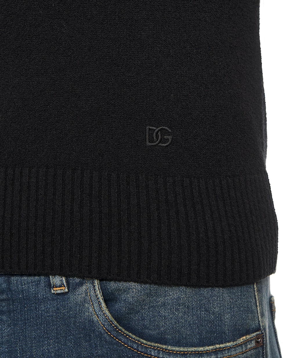 Поло с вышивкой Dolce&Gabbana GXZBHZ-JGMGX, черный цвет • Купить в интернет-магазине Kameron