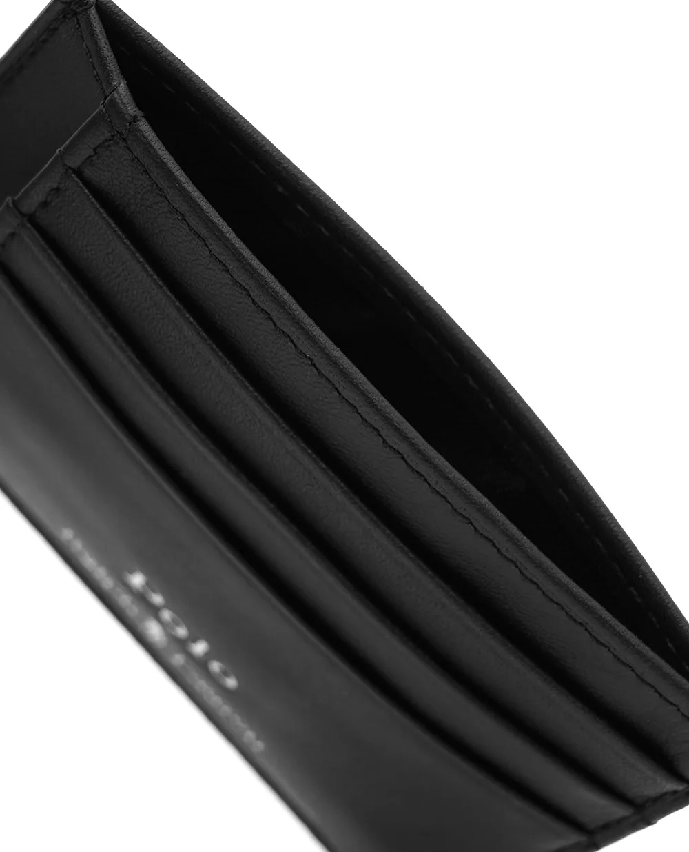 Картхолдер из кожи Polo Ralph Lauren 405974622001, черный цвет • Купить в интернет-магазине Kameron
