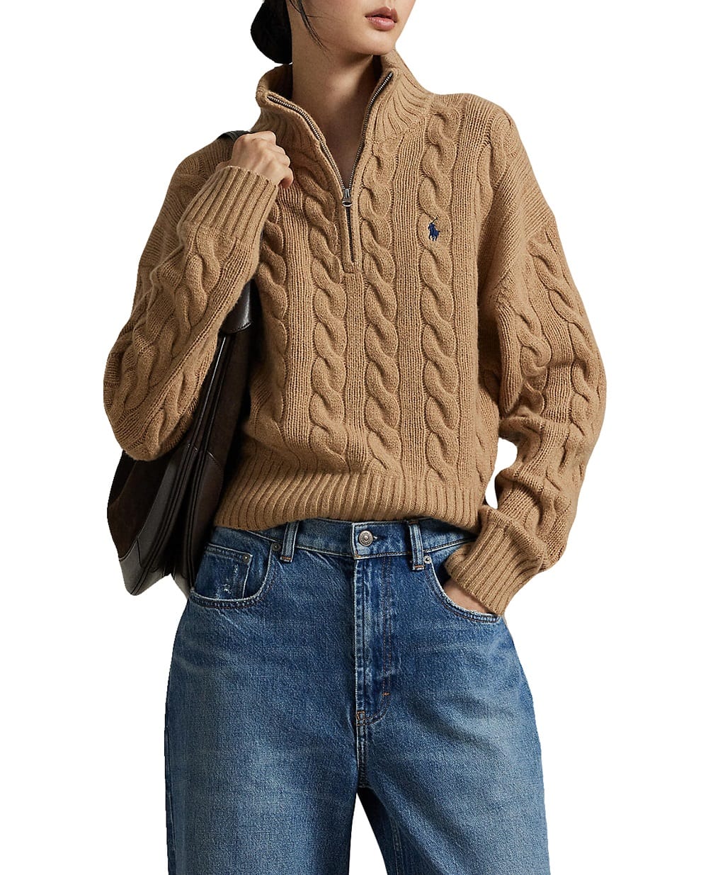 Свитер из шерсти Polo Ralph Lauren 211972130002, коричневый цвет • Купить в интернет-магазине Kameron