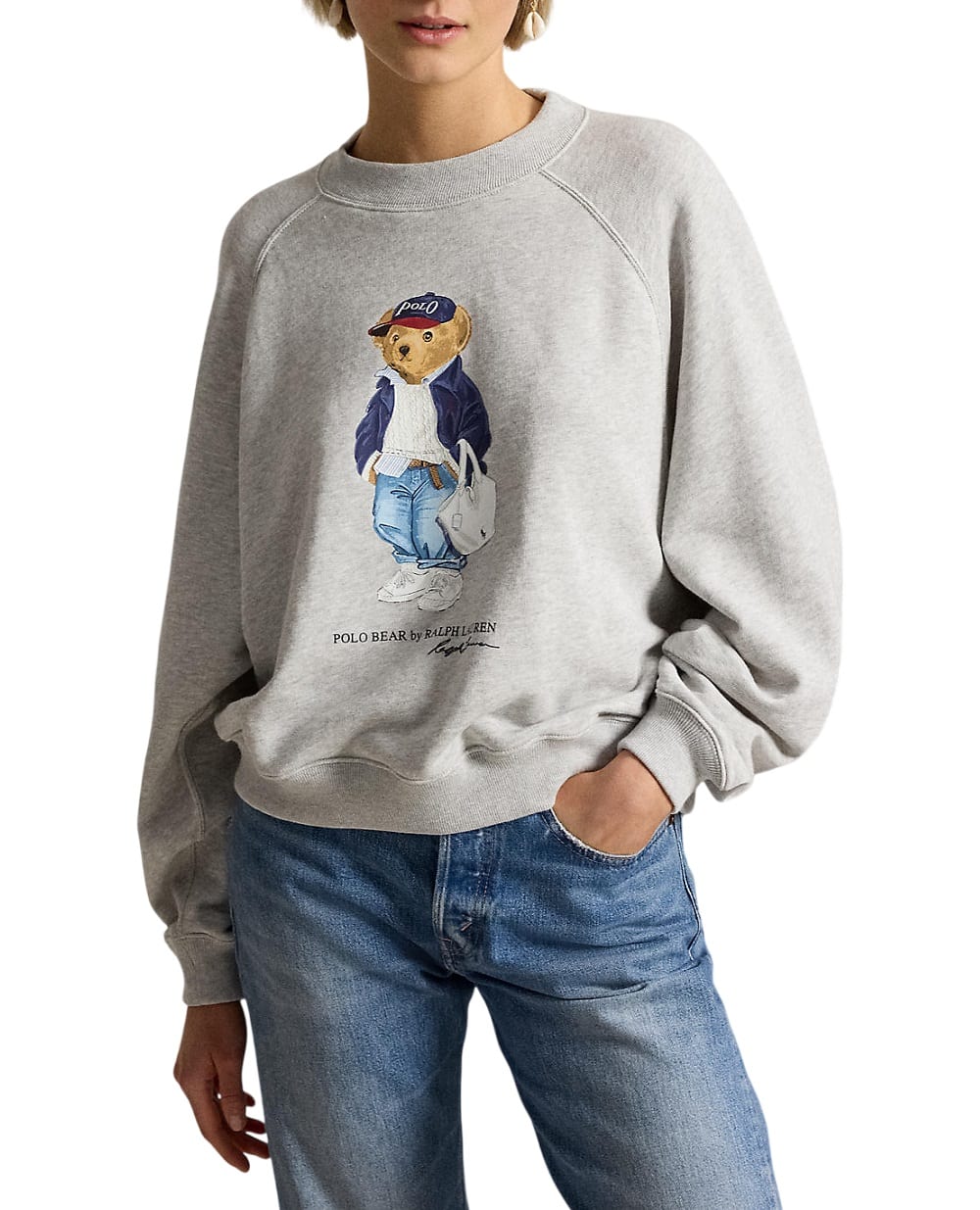 Свитшот Polo Bear из легкого флиса Polo Ralph Lauren 211A96185001, серый цвет • Купить в интернет-магазине Kameron