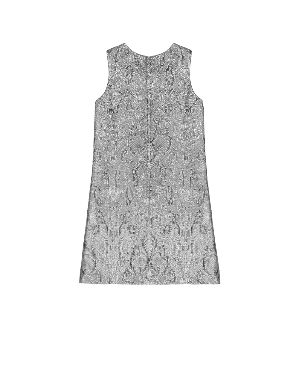 Детское платье из жаккарда Dolce&Gabbana Kids L54DP2-HJMQW-B, серебряный цвет • Купить в интернет-магазине Kameron