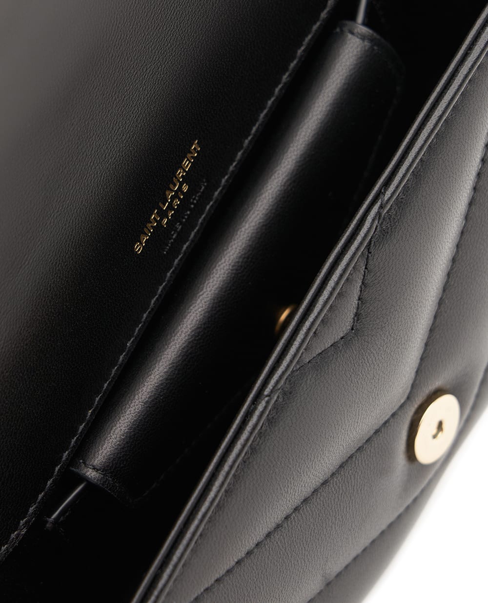 Сумка из кожи Loulou Mini Saint Laurent 821749-AAEAX, черный цвет • Купить в интернет-магазине Kameron