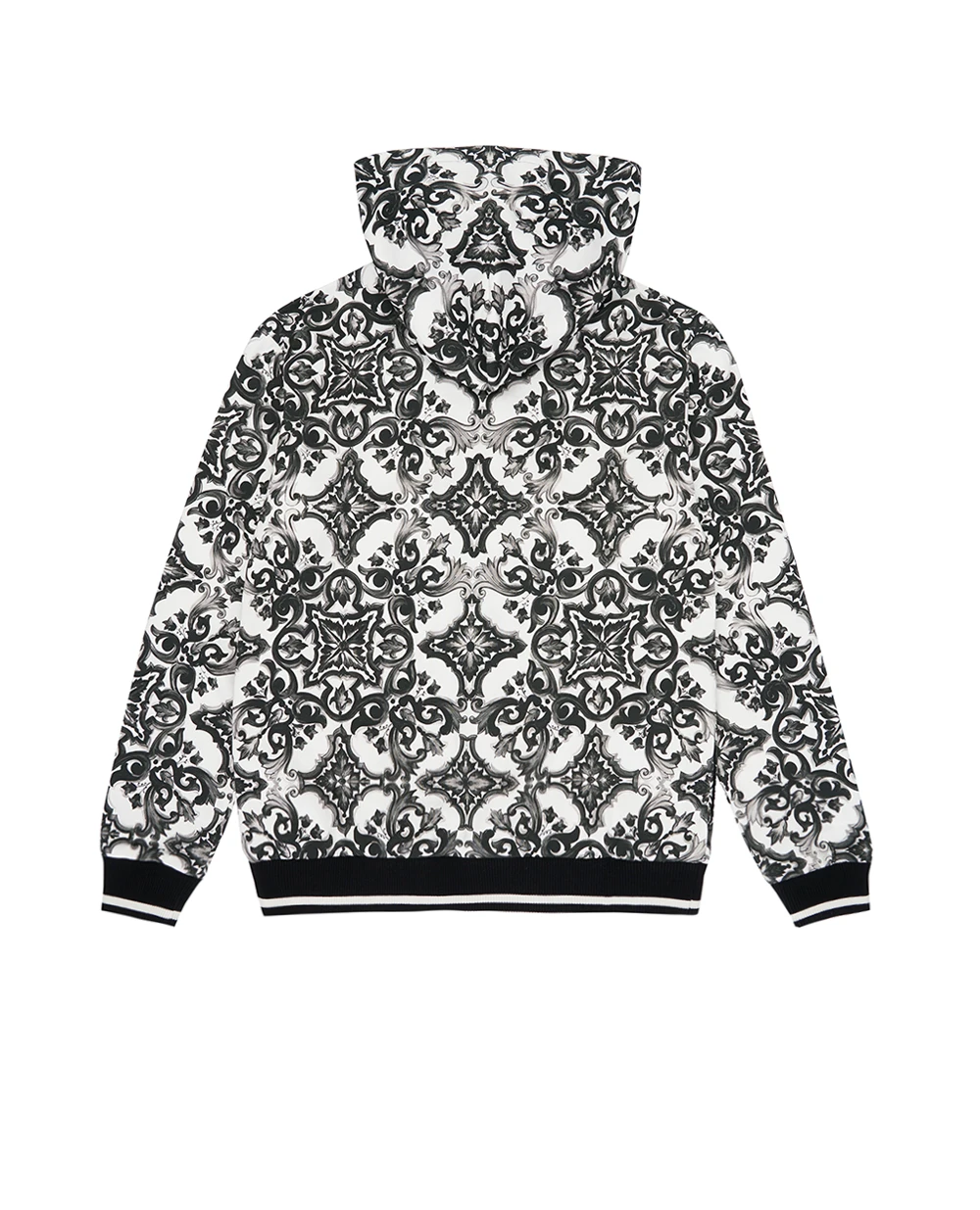 Детская толстовка с принтом майолика Dolce&Gabbana Kids L4JWKG-II7HR-B, белый цвет • Купить в интернет-магазине Kameron
