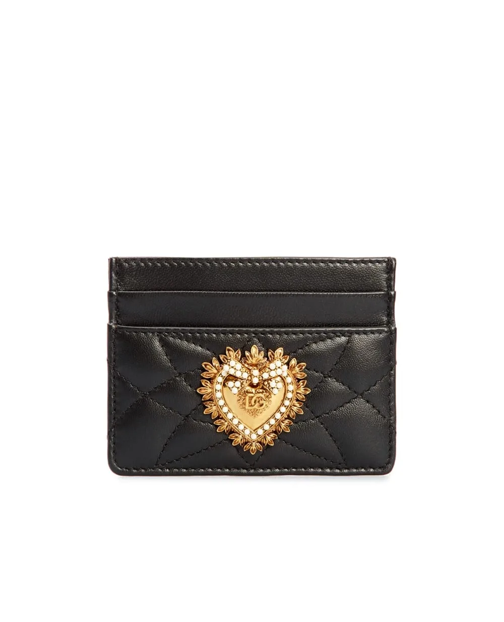 Кожаная визитница Devotion Dolce&Gabbana BI0330-AV967, черный цвет • Купить в интернет-магазине Kameron