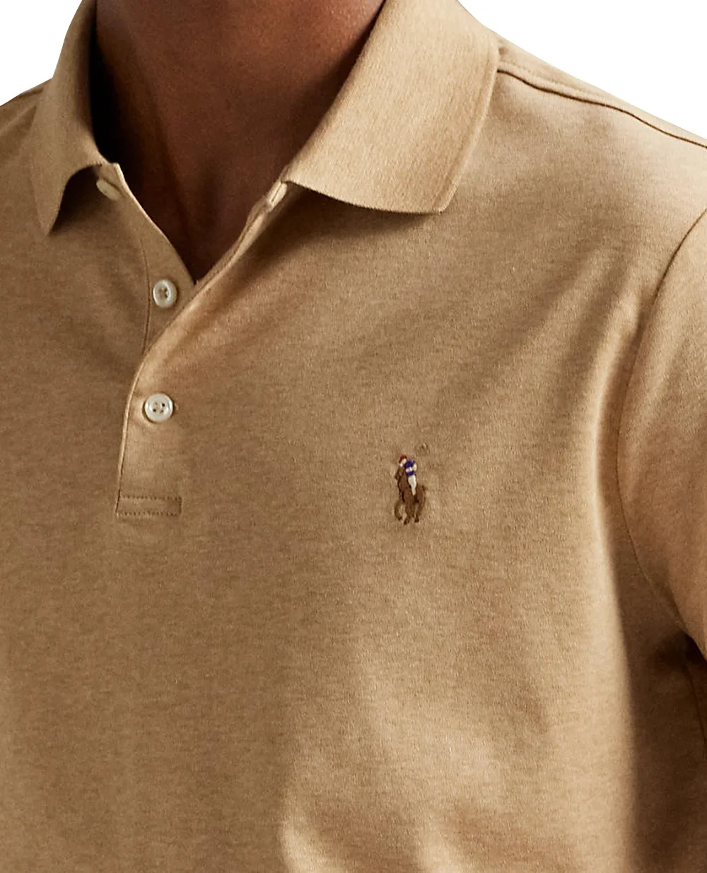 Поло Polo Ralph Lauren 710704319086, бежевый цвет • Купить в интернет-магазине Kameron