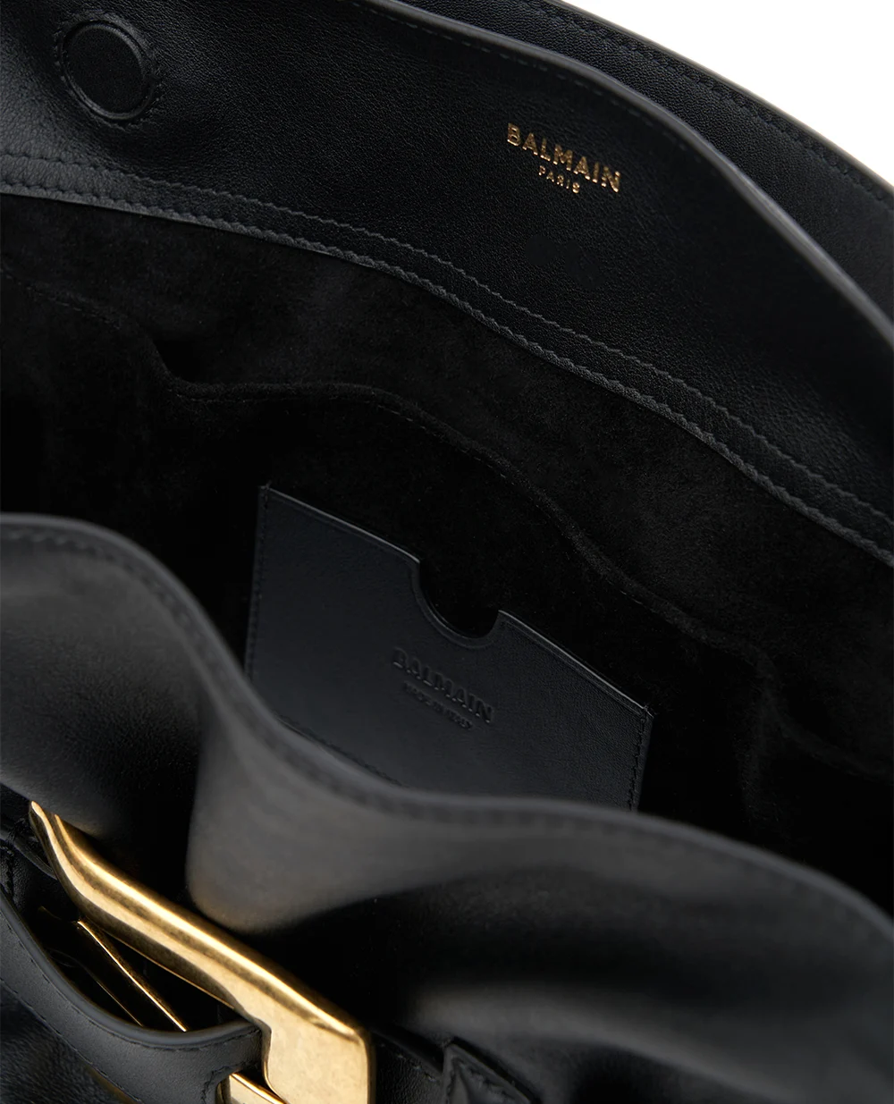 Кожаная сумка Anthem Medium Balmain FN1KK990LVGX, черный цвет • Купить в интернет-магазине Kameron
