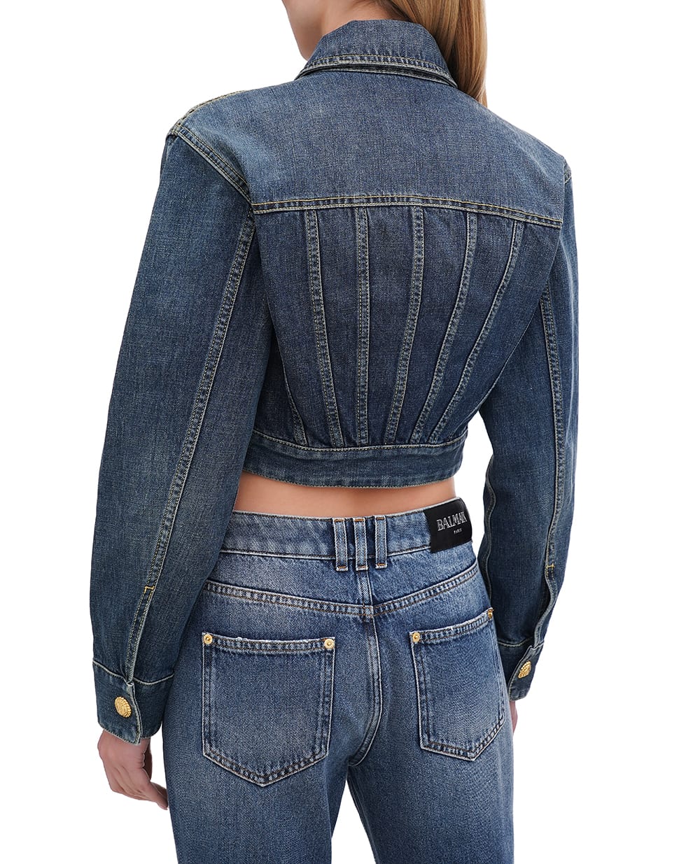 Джинсова куртка Balmain EF1TC180DF65, синій колір • Купити в інтернет-магазині Kameron