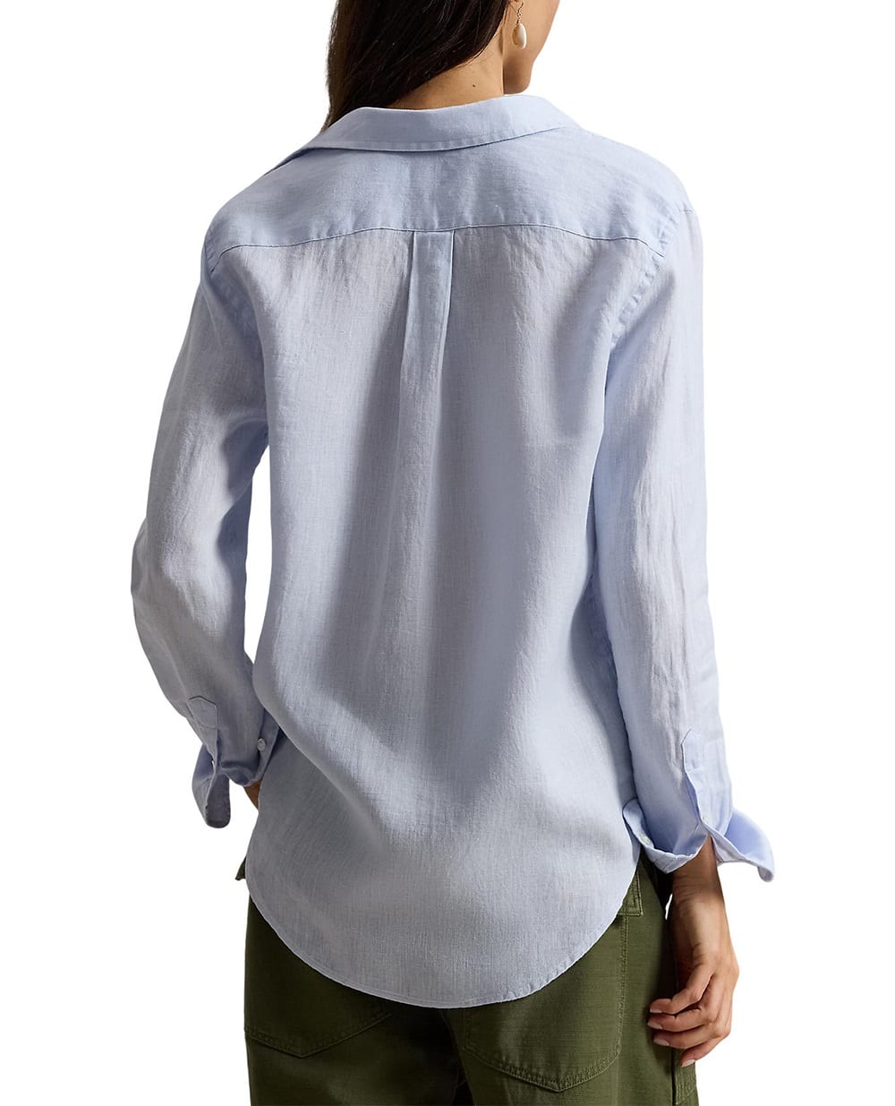 Льняная рубашка Polo Ralph Lauren 211970730503, голубой цвет • Купить в интернет-магазине Kameron
