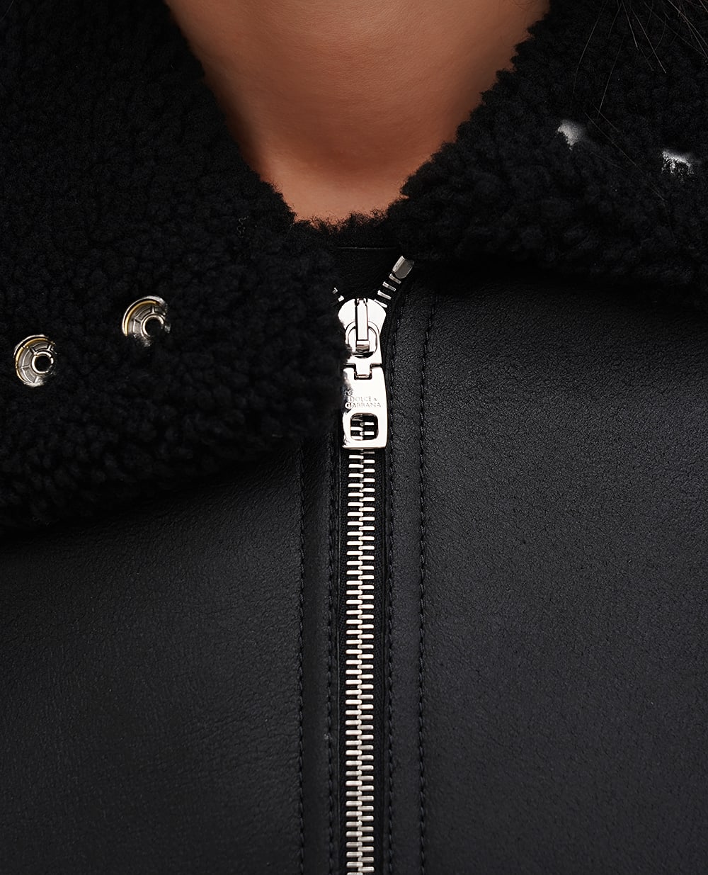 Дубленка Dolce&Gabbana F9R99L-FUP83, черный цвет • Купить в интернет-магазине Kameron