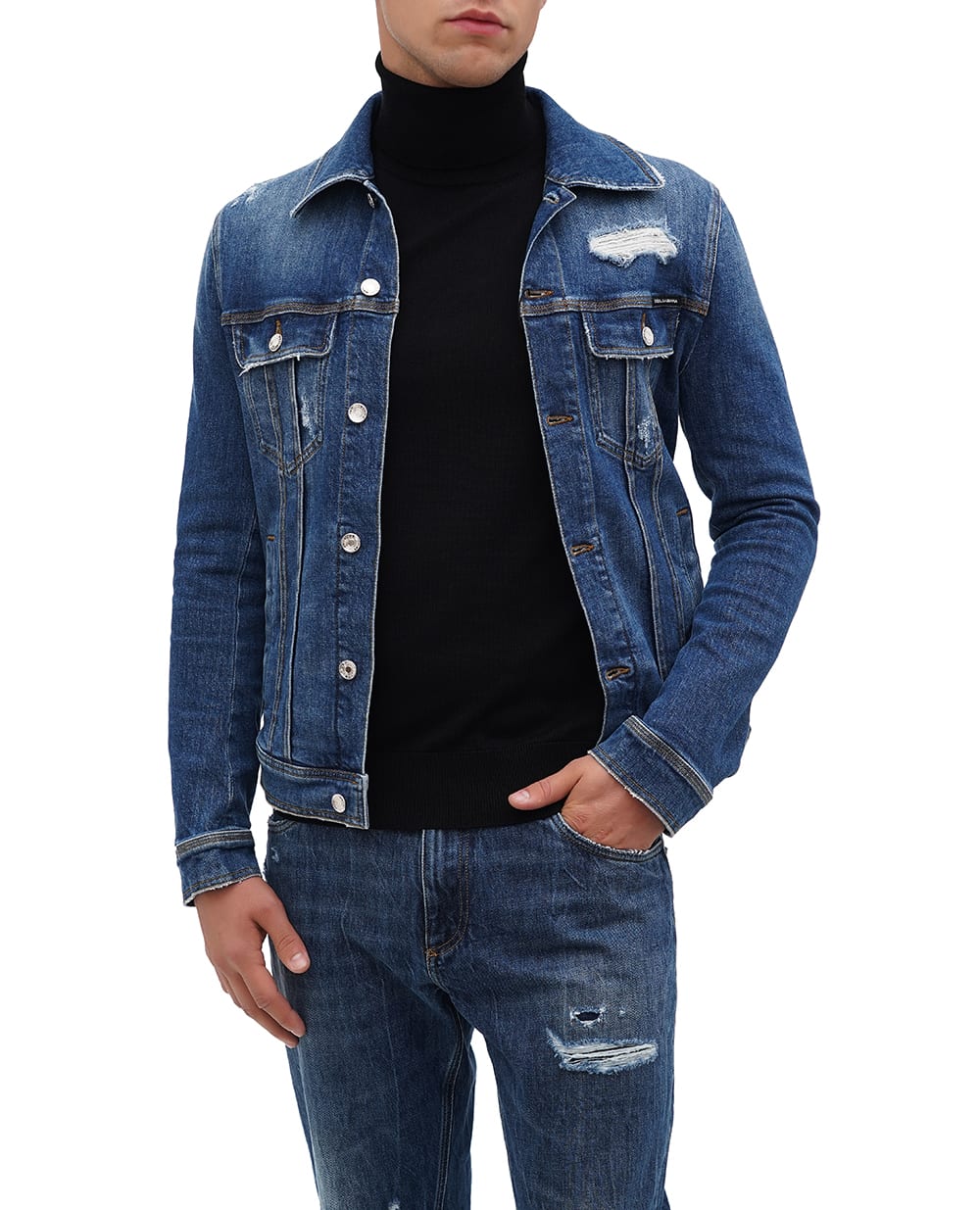 Джинсовая куртка Dolce&Gabbana G9VZ8D-G8LN5, синий цвет • Купить в интернет-магазине Kameron