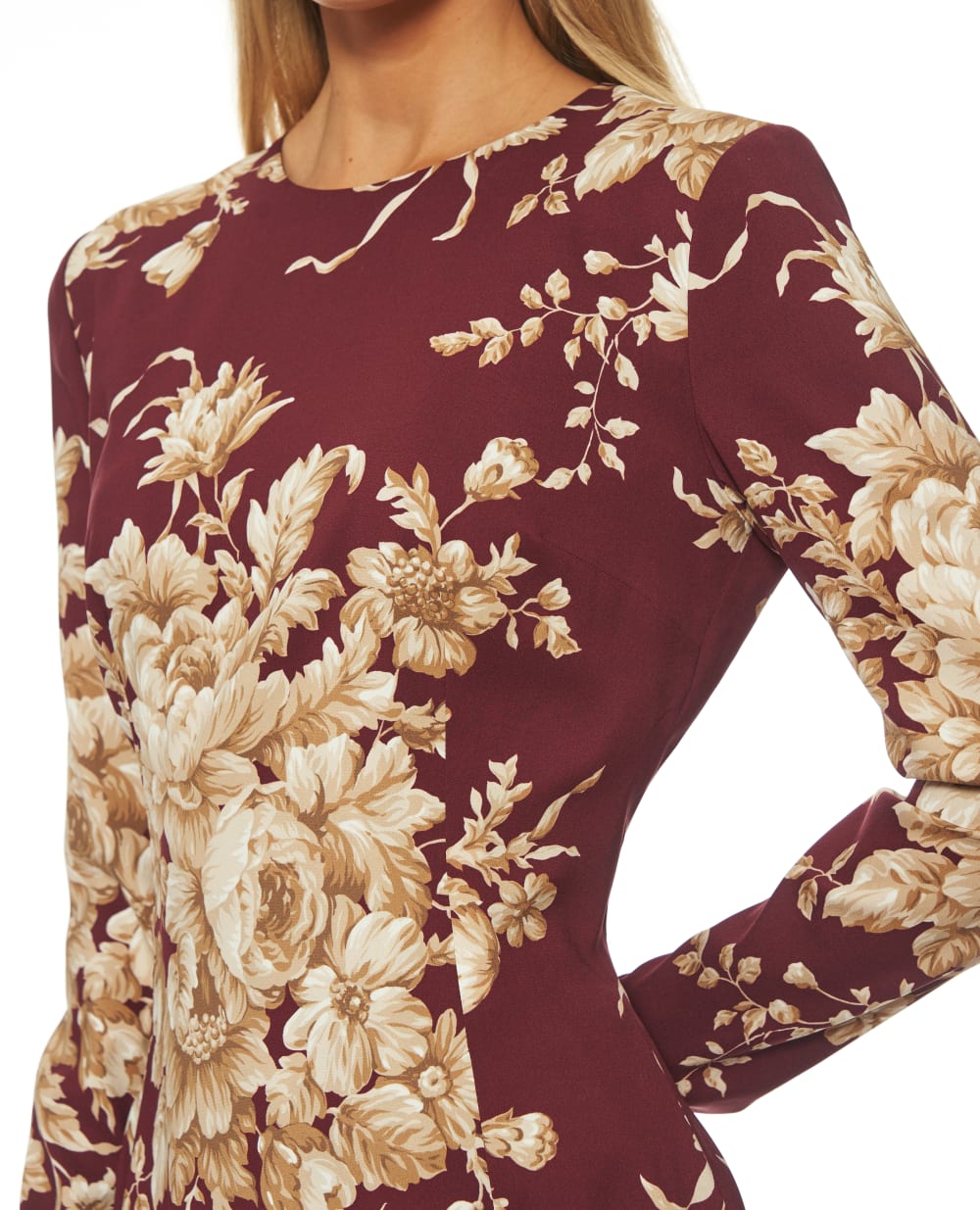 Платье из шелка с цветочным принтом Dolce&Gabbana F6GAVT-FSA7Y, коричневый цвет • Купить в интернет-магазине Kameron