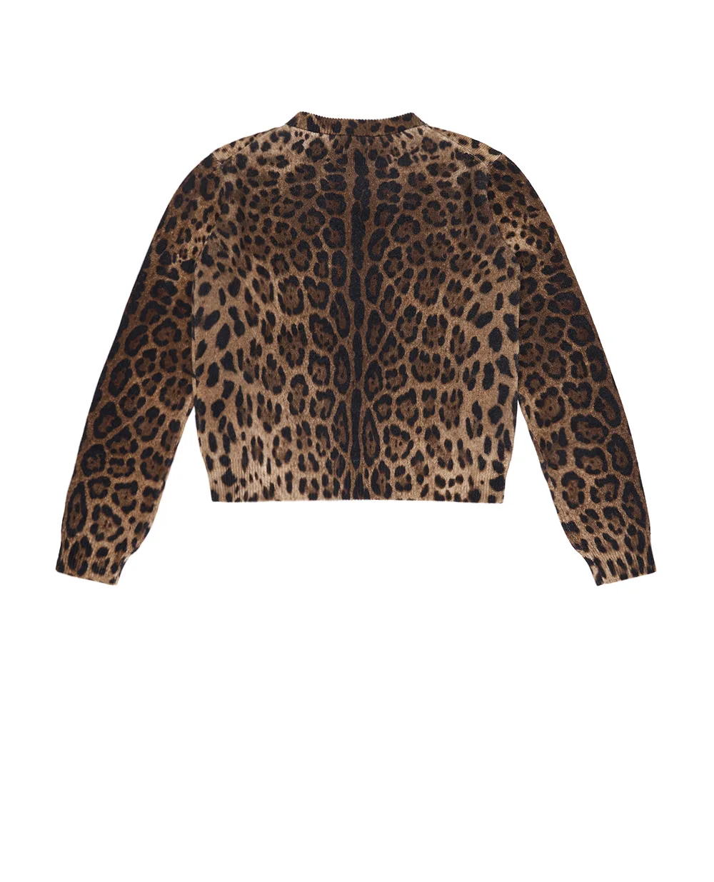 Джемпер из шерсти в анималистичный принт Dolce&Gabbana Kids L5KWK5-JDVDT-B, коричневый цвет • Купить в интернет-магазине Kameron