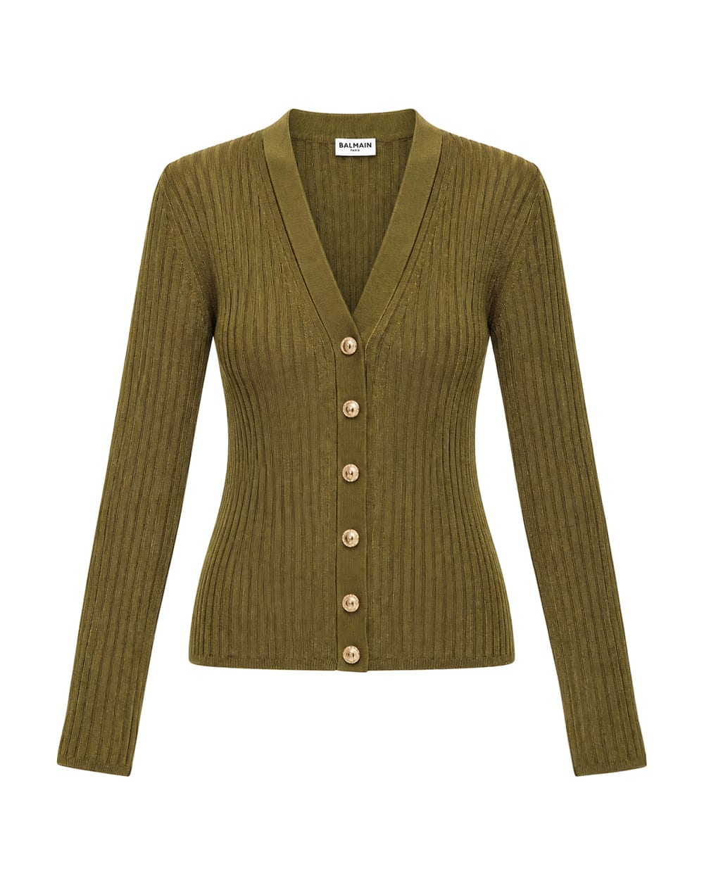 Кардиган Balmain CA0000000014, оливковый цвет • Купить в интернет-магазине Kameron