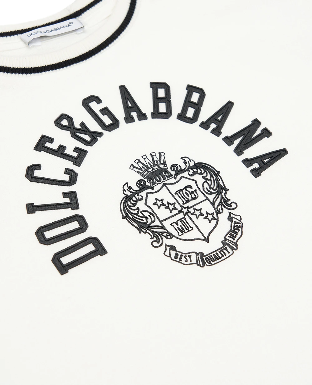 Детская футболка с принтом Dolce&Gabbana Kids L4JTHV-G7PTO-S, белый цвет • Купить в интернет-магазине Kameron