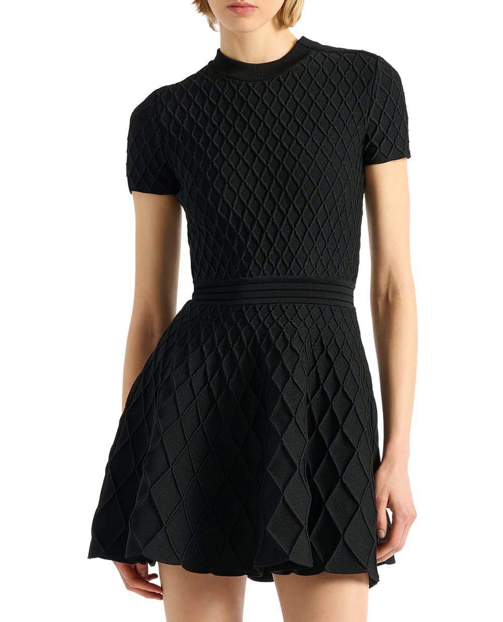 Платье мини Balmain HF1R7520KK20, черный цвет • Купить в интернет-магазине Kameron