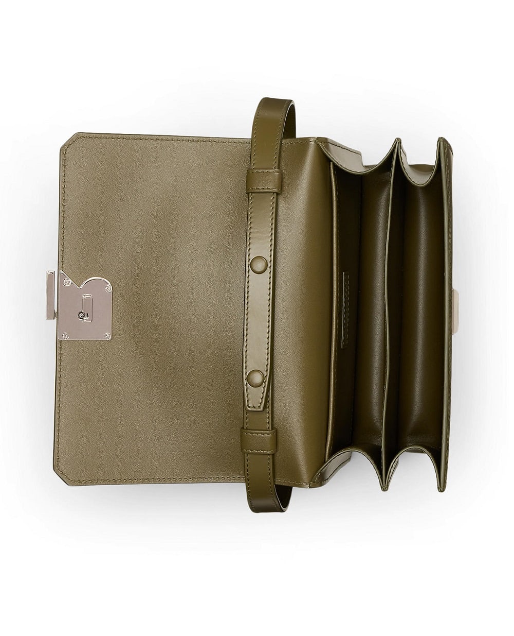 Сумка из кожи Ralph Lauren Collection 435930958021, оливковый цвет • Купить в интернет-магазине Kameron