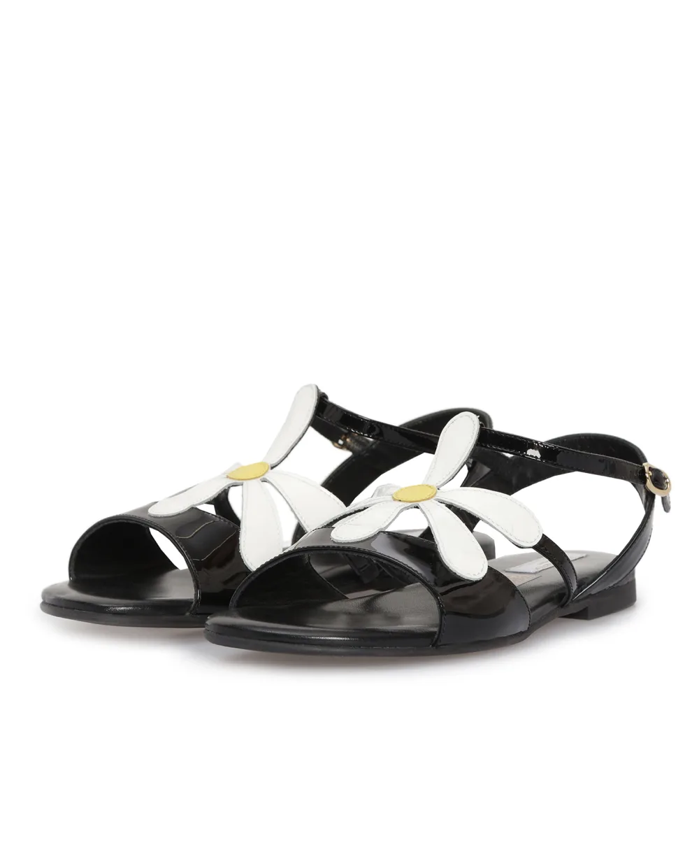 Детские лаковые сандалии Dolce&Gabbana Kids D10456-A7932-M, черный цвет • Купить в интернет-магазине Kameron