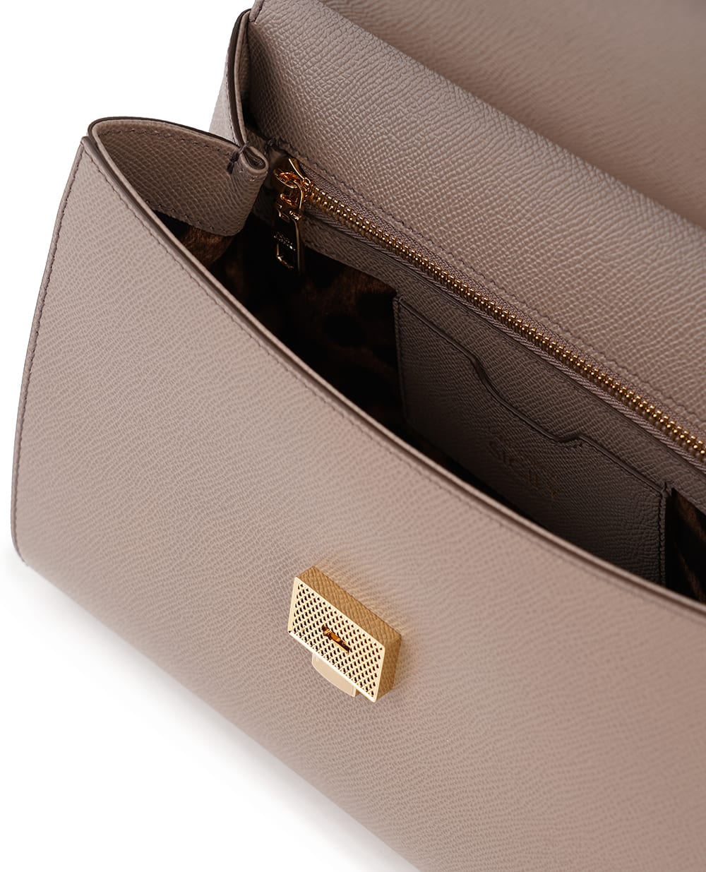 Кожаная сумка Sicily Large Dolce&Gabbana BB6002-B1001, серый цвет • Купить в интернет-магазине Kameron