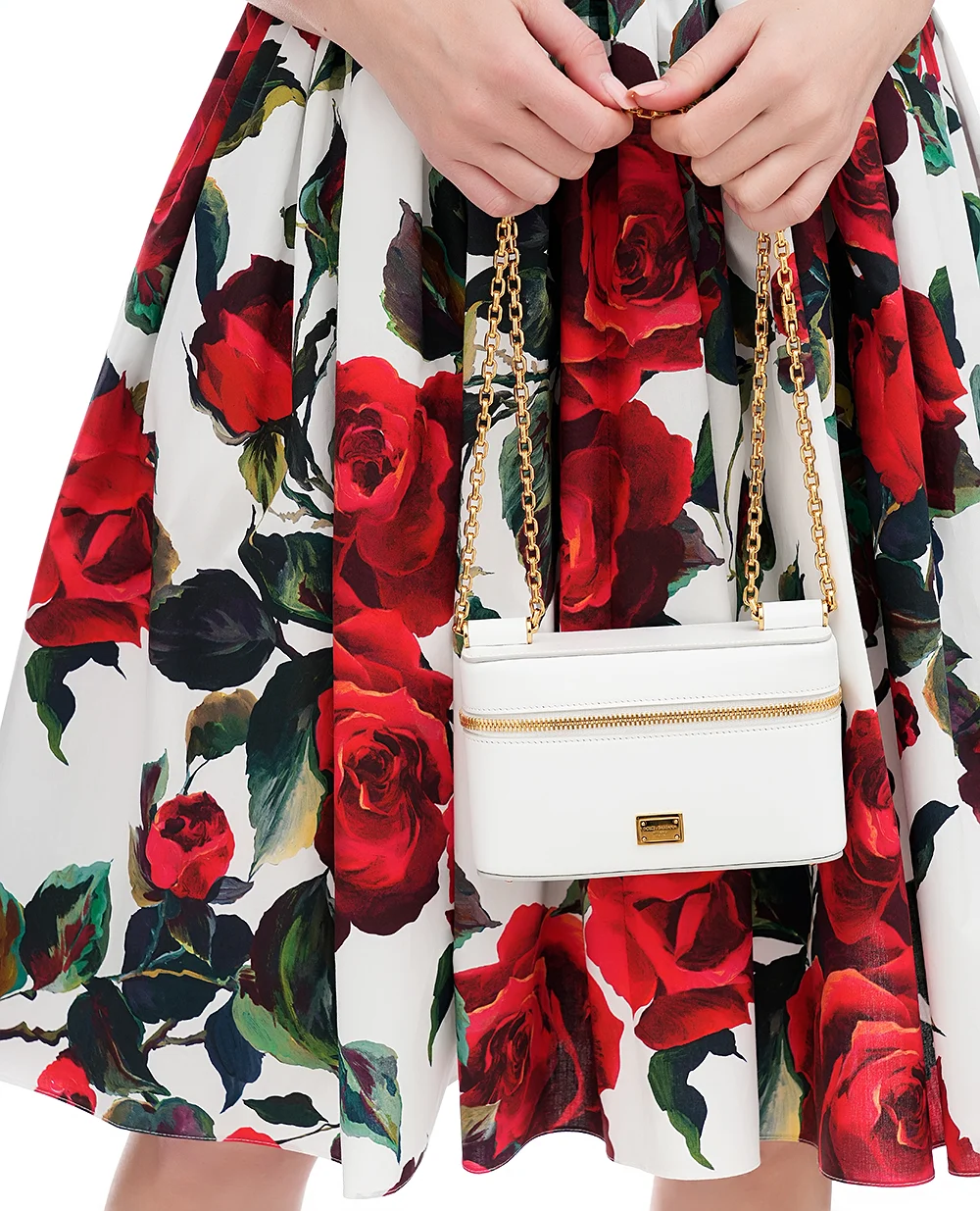 Кожаная сумка Sicily Dolce&Gabbana BB7800-B7321, белый цвет • Купить в интернет-магазине Kameron
