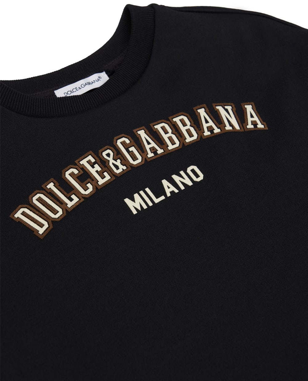 Детское платье с леопардовым принтом Dolce&Gabbana Kids L5JDAW-G7PRY-S, черный цвет • Купить в интернет-магазине Kameron
