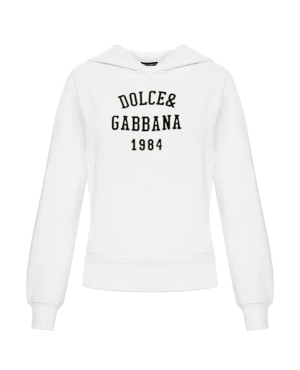 Худи с вышивкой Dolce&Gabbana F9S48Z-GDDBA, белый цвет • Купить в интернет-магазине Kameron