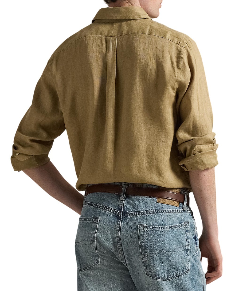 Сорочка з льону Polo Ralph Lauren 710966294511, світло-коричневий колір • Купити в інтернет-магазині Kameron