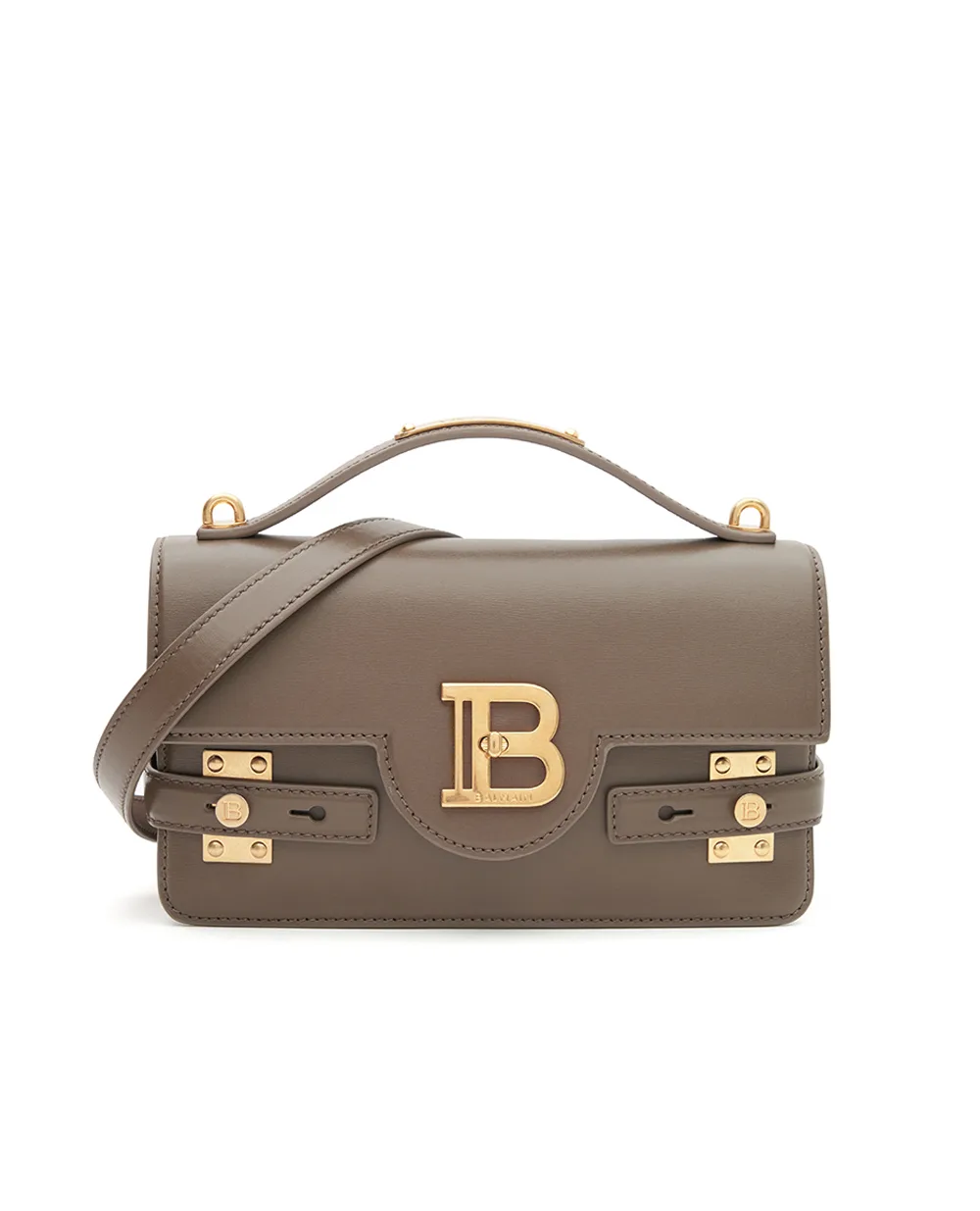 Кожаная сумка B-Buzz 24 Balmain FN1DA828LSLX, коричневый цвет • Купить в интернет-магазине Kameron