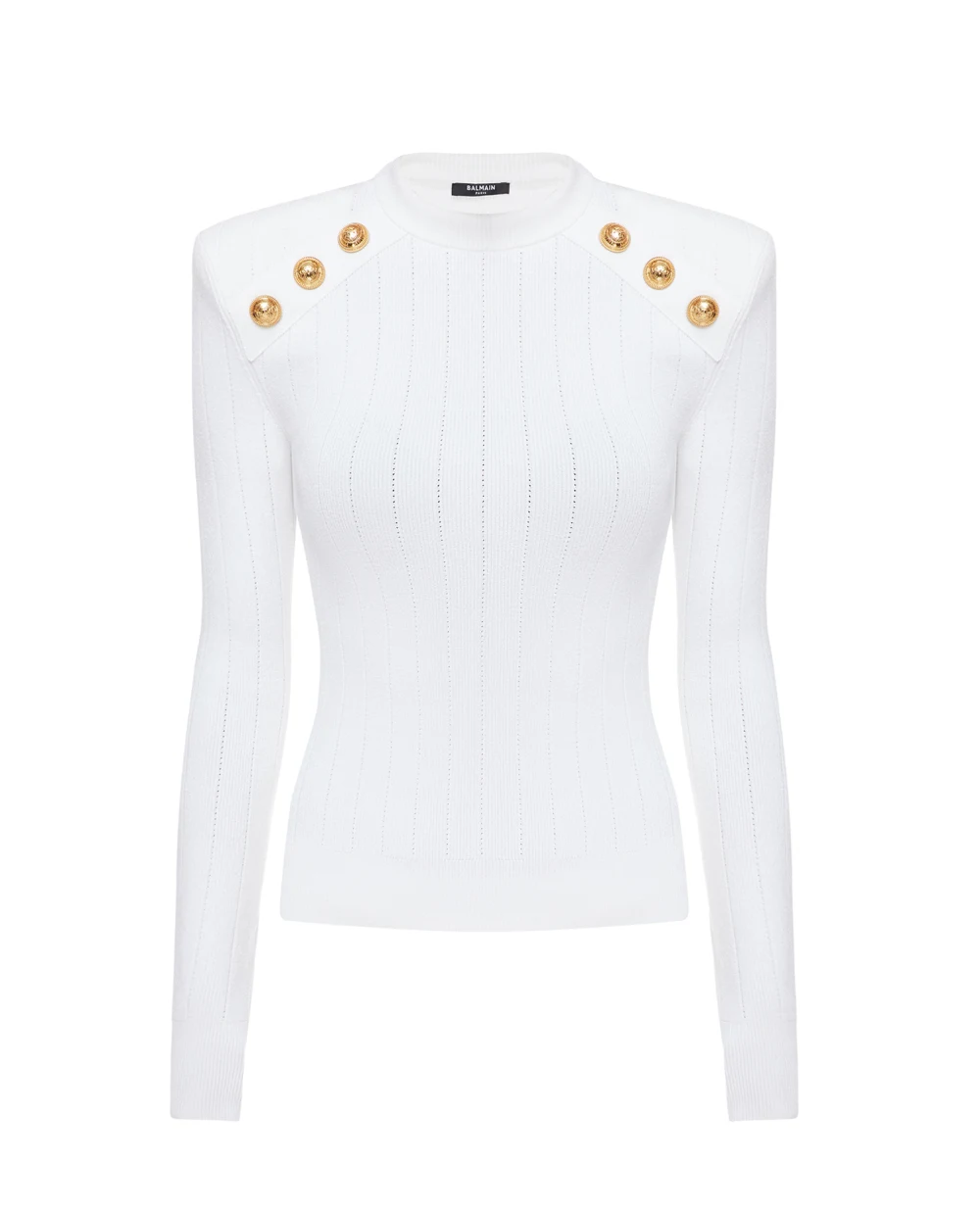 Джемпер Balmain EF1KD001KB07, белый цвет • Купить в интернет-магазине Kameron