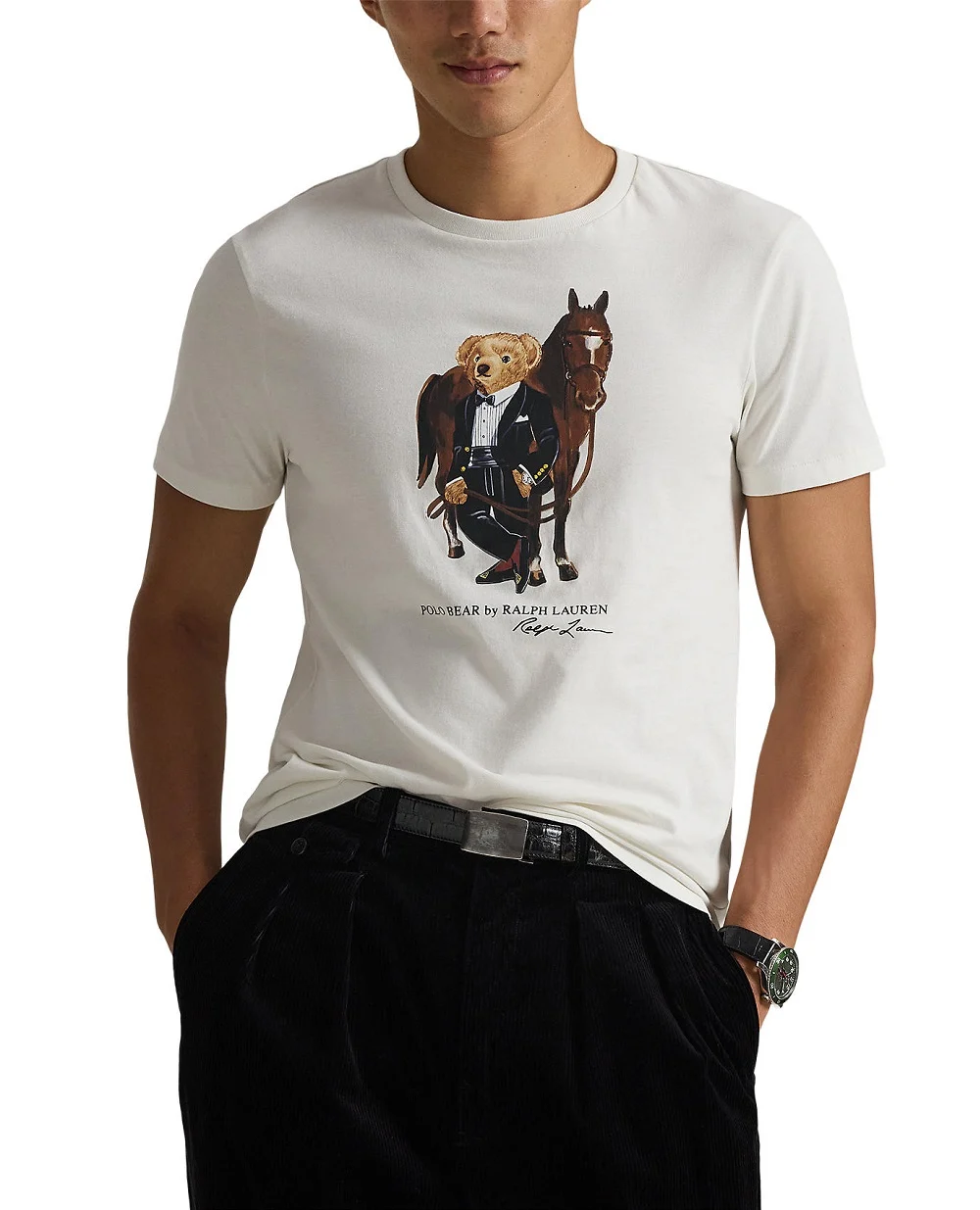Футболка Polo Bear Polo Ralph Lauren 710P08093003, белый цвет • Купить в интернет-магазине Kameron
