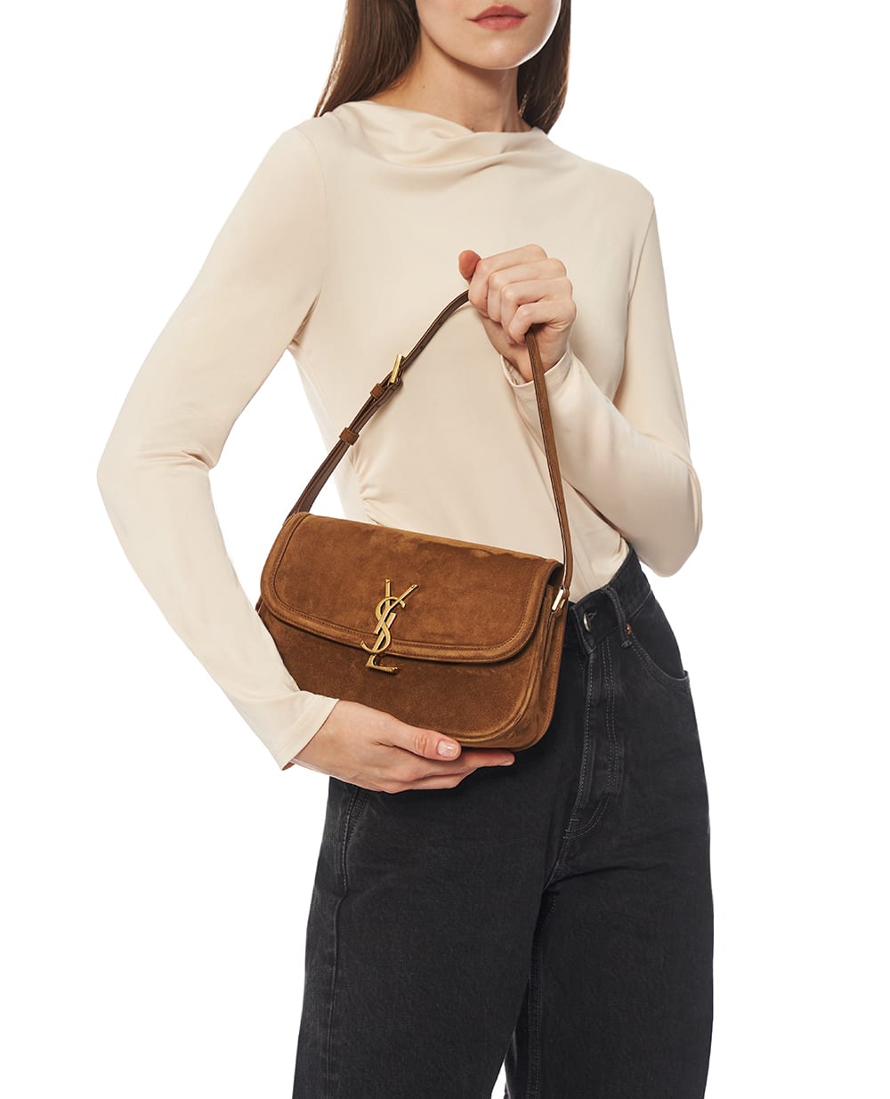 Сумка Solferino Medium Saint Laurent 832330-1U80W, коричневый цвет • Купить в интернет-магазине Kameron