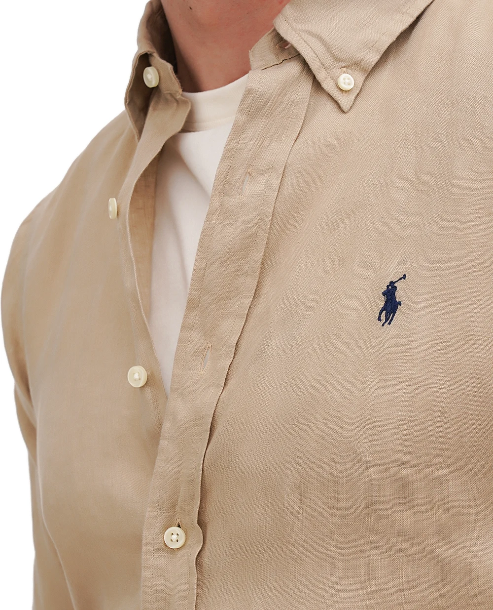Рубашка Polo Ralph Lauren 710966294001, бежевый цвет • Купить в интернет-магазине Kameron