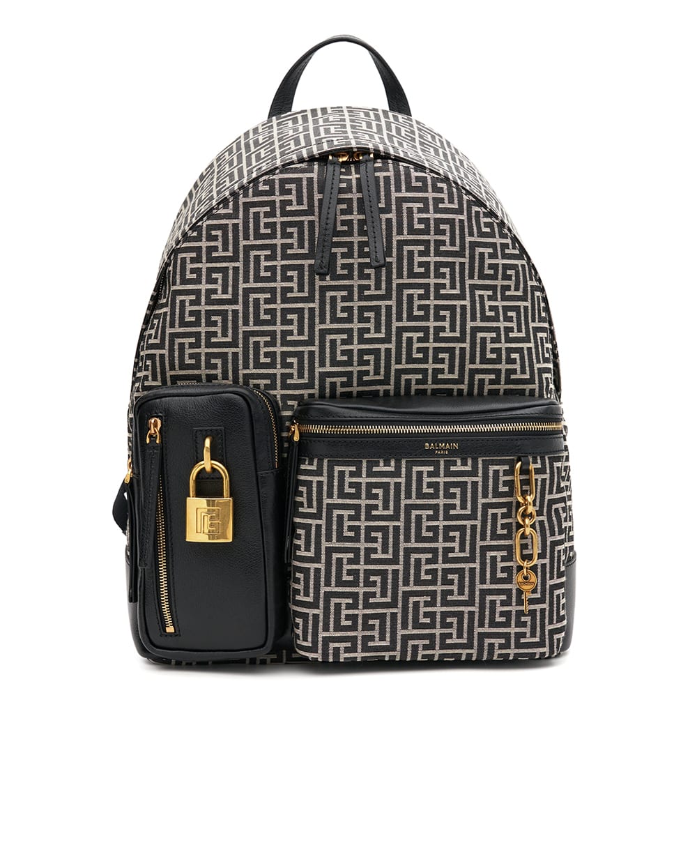 Рюкзак Pulse с монограммой и жаккардовым узором Balmain GM1GE276TJOL, черный цвет • Купить в интернет-магазине Kameron