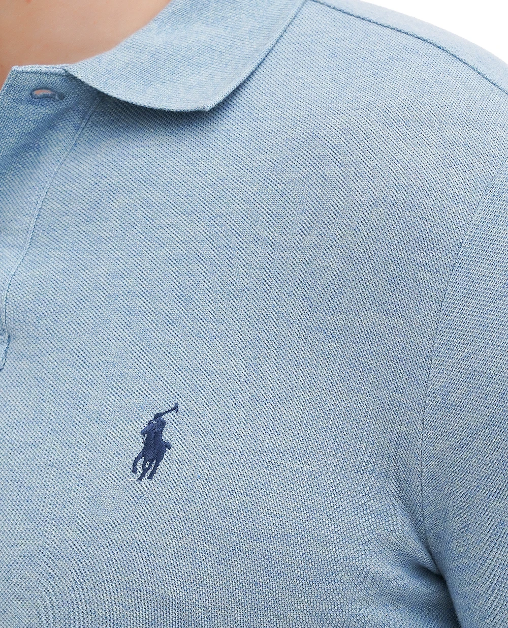 Поло Mesh Polo Ralph Lauren 710680784429, голубой цвет • Купить в интернет-магазине Kameron