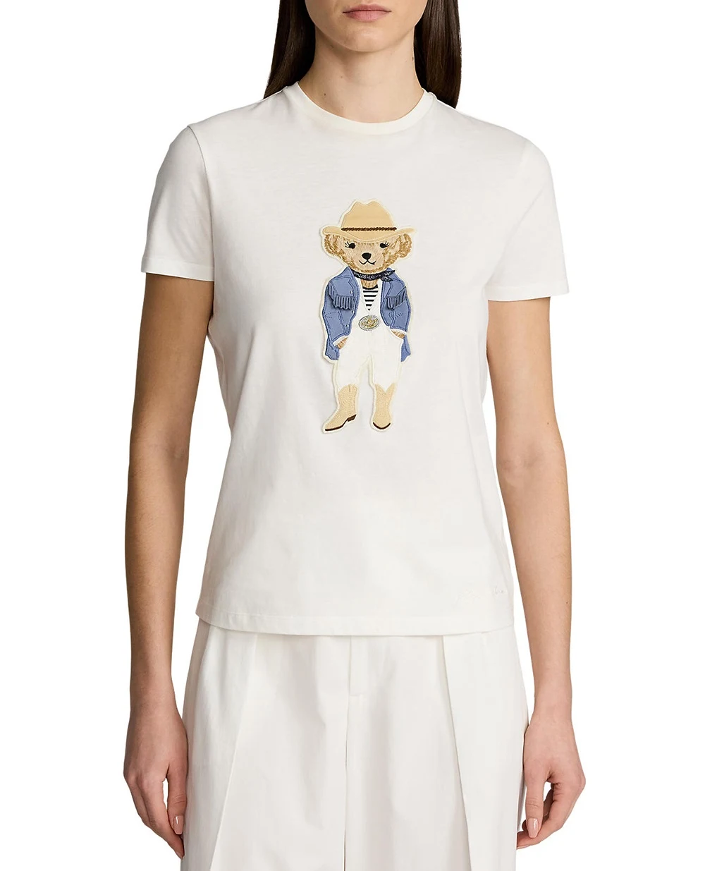 Футболка Ralph Lauren Collection 290977717001, кремовий колір • Купити в інтернет-магазині Kameron