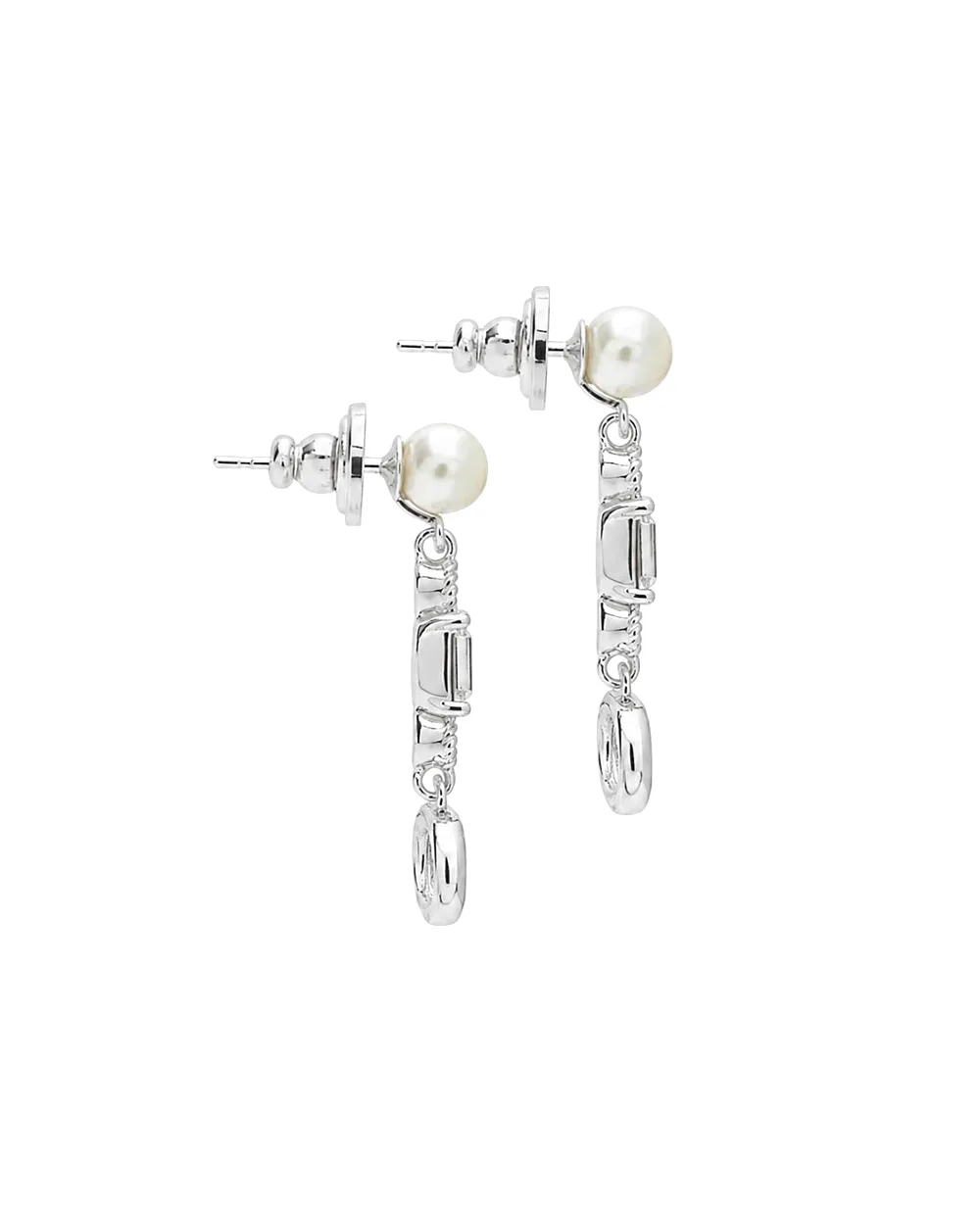 Серьги-подвески с кристаллами Swarovski Valentino 9W2J0AI8WKD, серебряный цвет • Купить в интернет-магазине Kameron