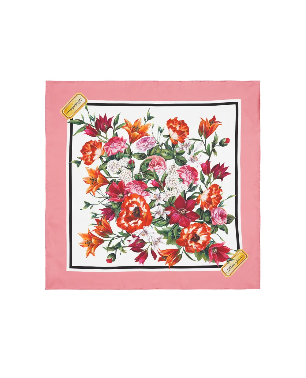 Шелковый платок Dolce&Gabbana FN093R-GDC7A, разноцветный цвет • Купить в интернет-магазине Kameron
