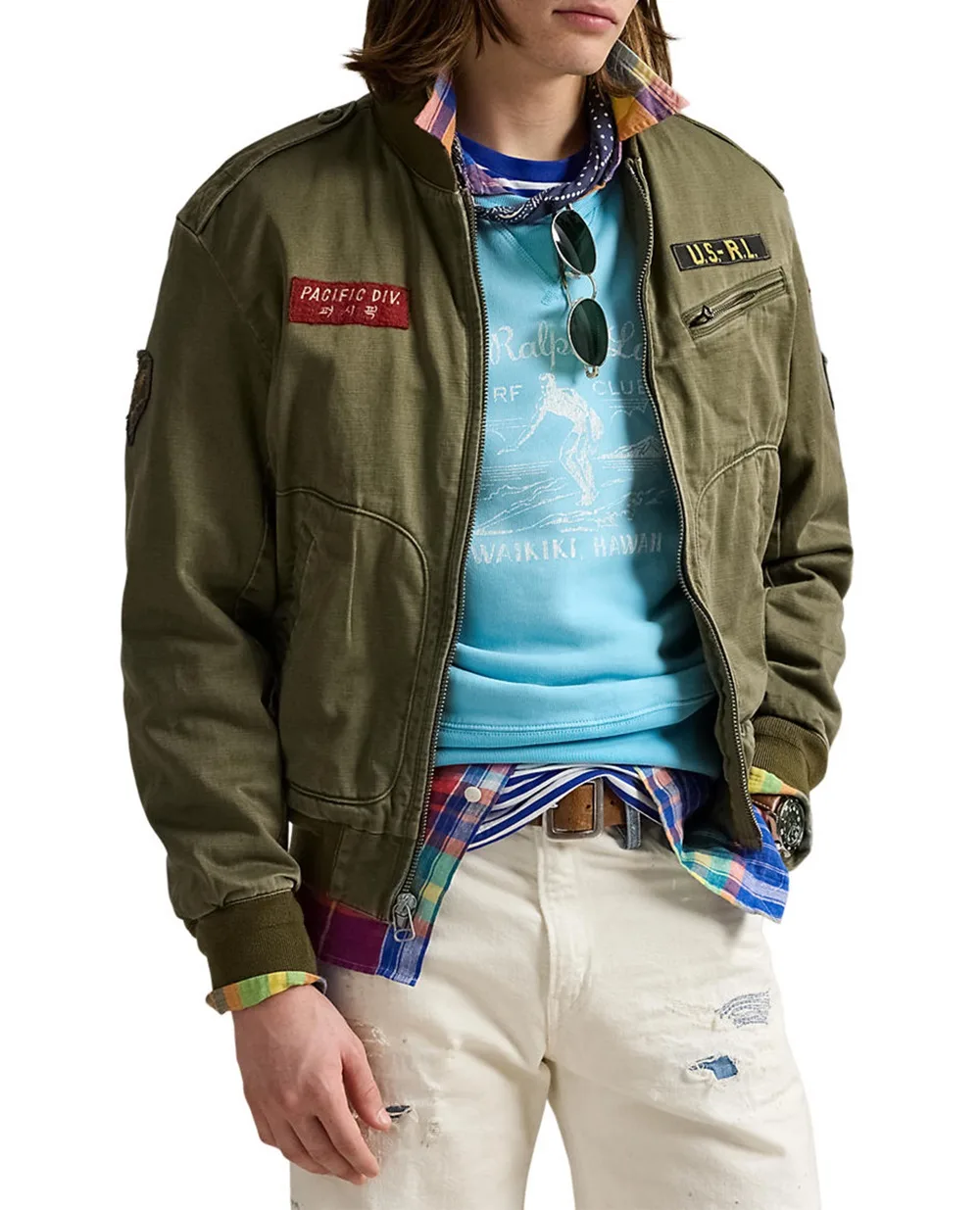 Бомбер Polo Ralph Lauren 710964566001, хаки цвет • Купить в интернет-магазине Kameron