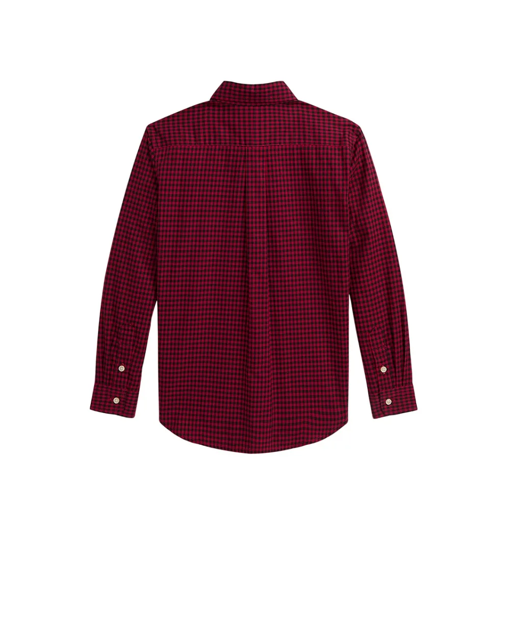 Детская рубашка из хлопковой саржи в клетку Polo Ralph Lauren Kids 322980977001, бордовый цвет • Купить в интернет-магазине Kameron