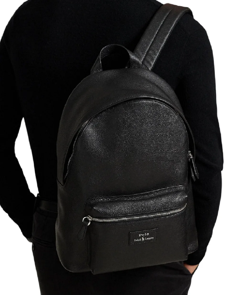 Рюкзак из зернистой кожи Polo Ralph Lauren 405962456001, черный цвет • Купить в интернет-магазине Kameron