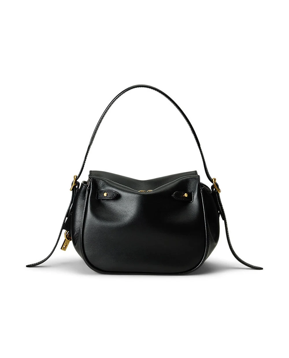 Кожаная мини-сумка Polo ID Polo Ralph Lauren 428955415001, черный цвет • Купить в интернет-магазине Kameron