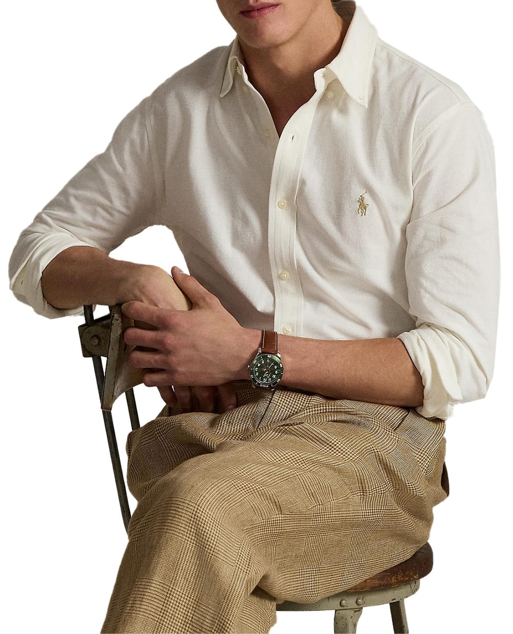 Рубашка Polo Ralph Lauren 710654408146, кремовый цвет • Купить в интернет-магазине Kameron