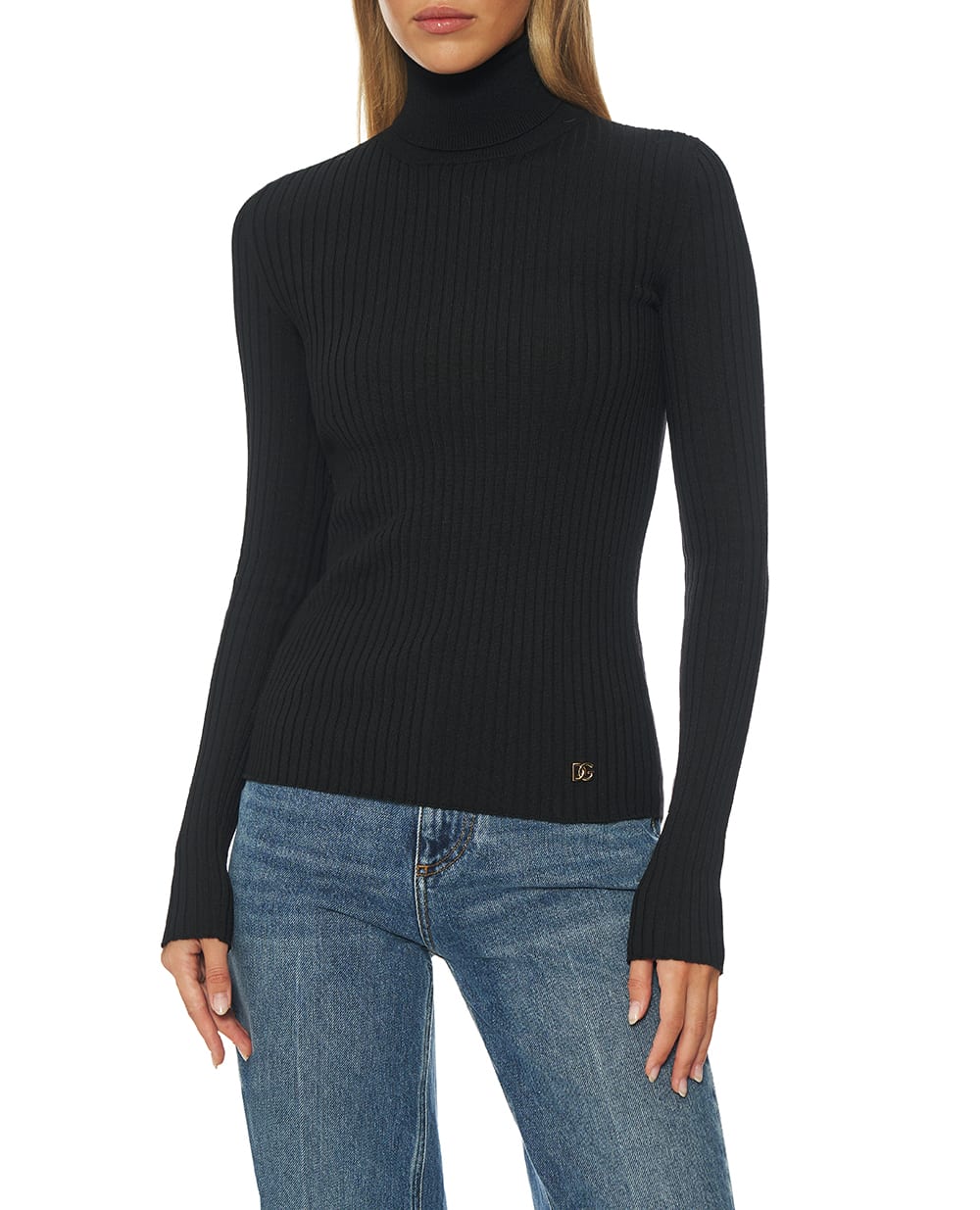 Гольф из шерсти Dolce&Gabbana FXW34T-JDVDC, черный цвет • Купить в интернет-магазине Kameron