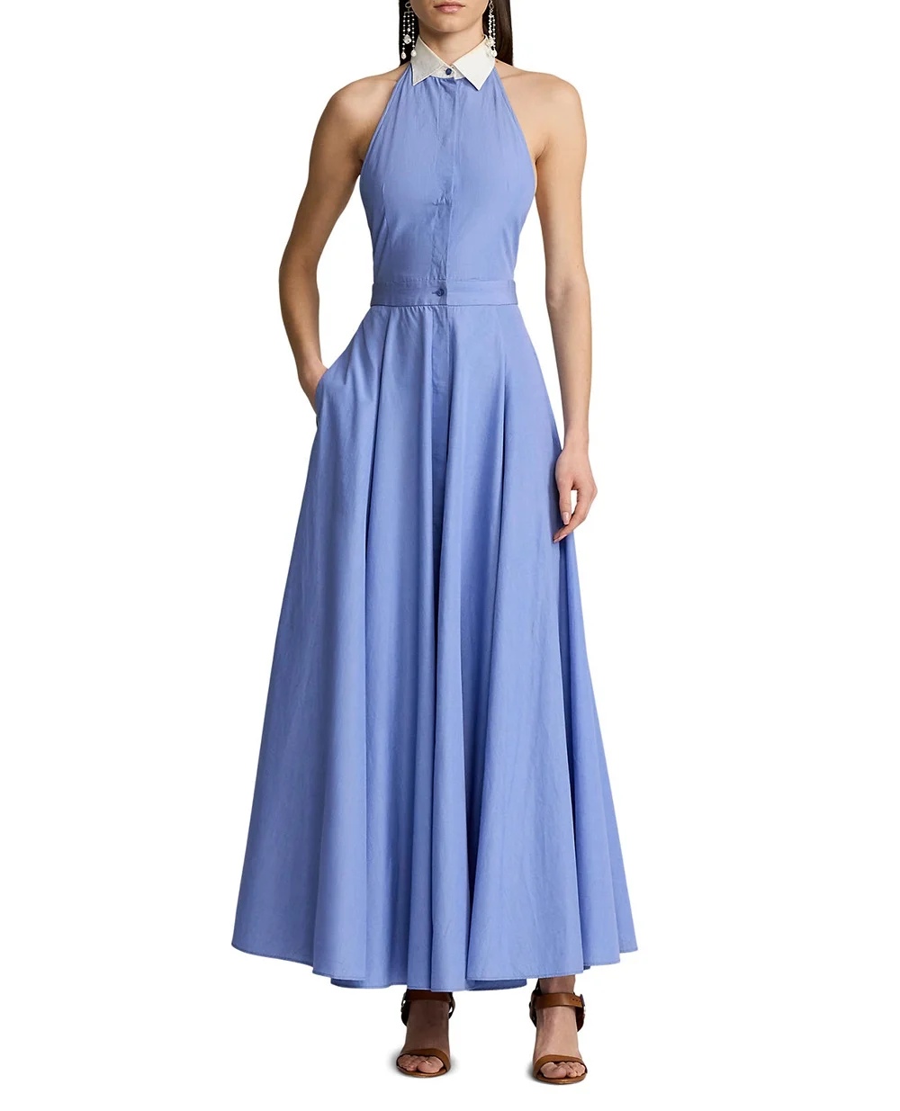 Платье Ralph Lauren Collection 290975211001, голубой цвет • Купить в интернет-магазине Kameron